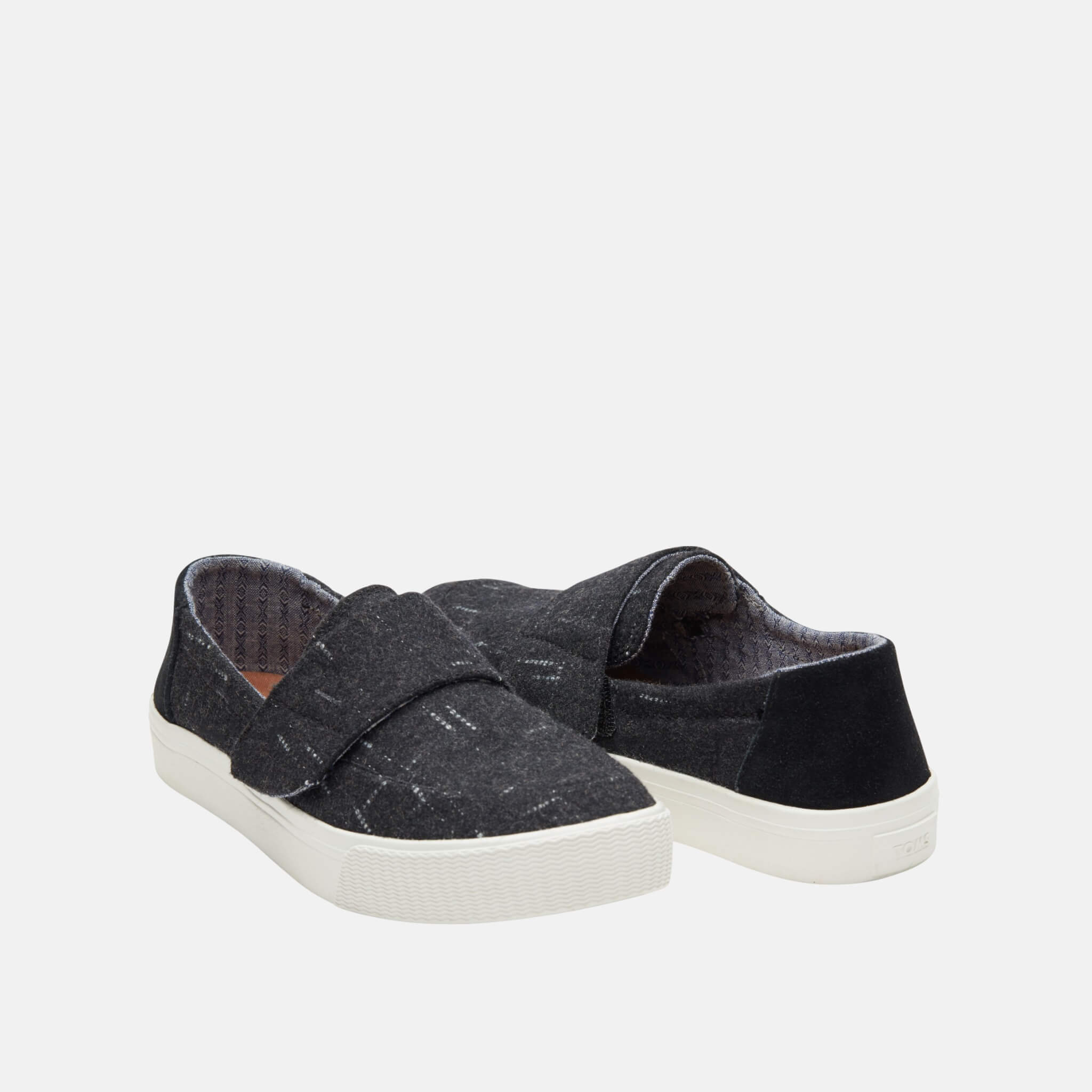 Černé dámské vlněné TOMS Altair Slip-on s tečkami