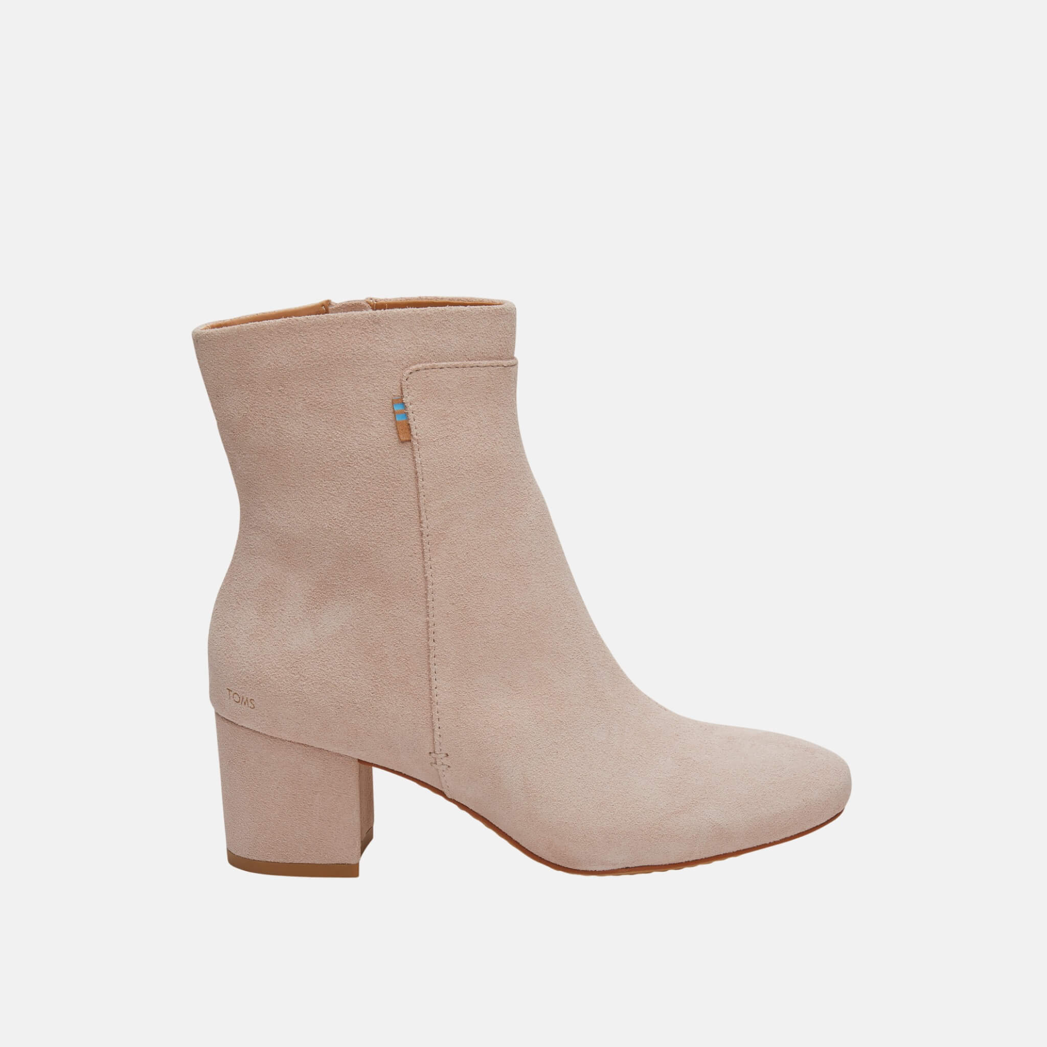 Dámské růžové kotníkové boty na podpatku TOMS Evie