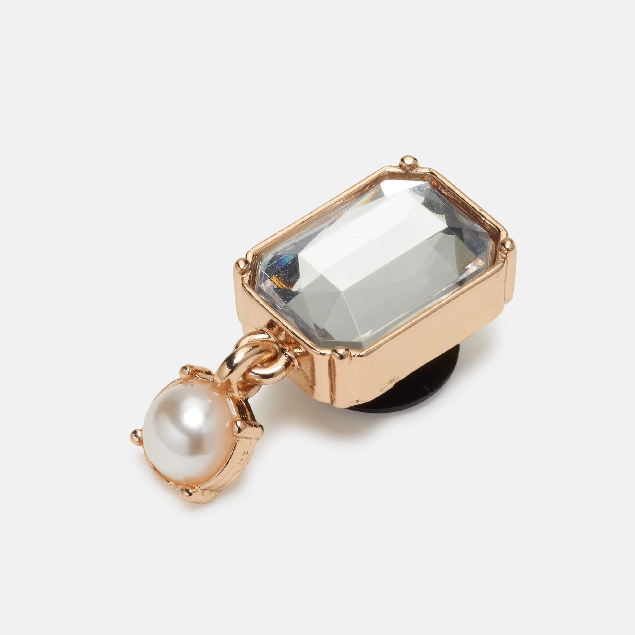 Odznáček Jibbitz – Gold Pearl Dangle