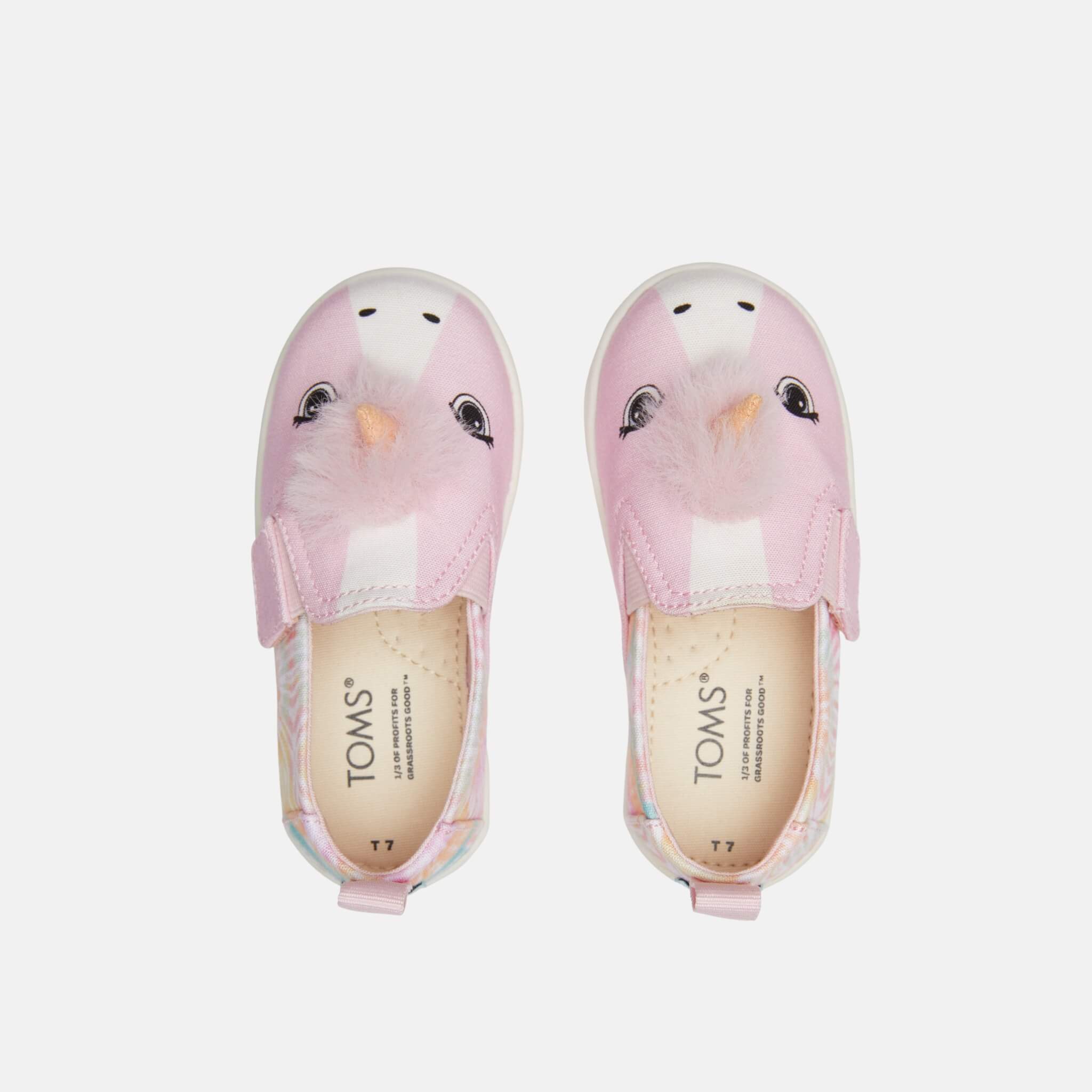 Dětské růžové espadrilky TOMS Tiny Alpargata Twin Gore