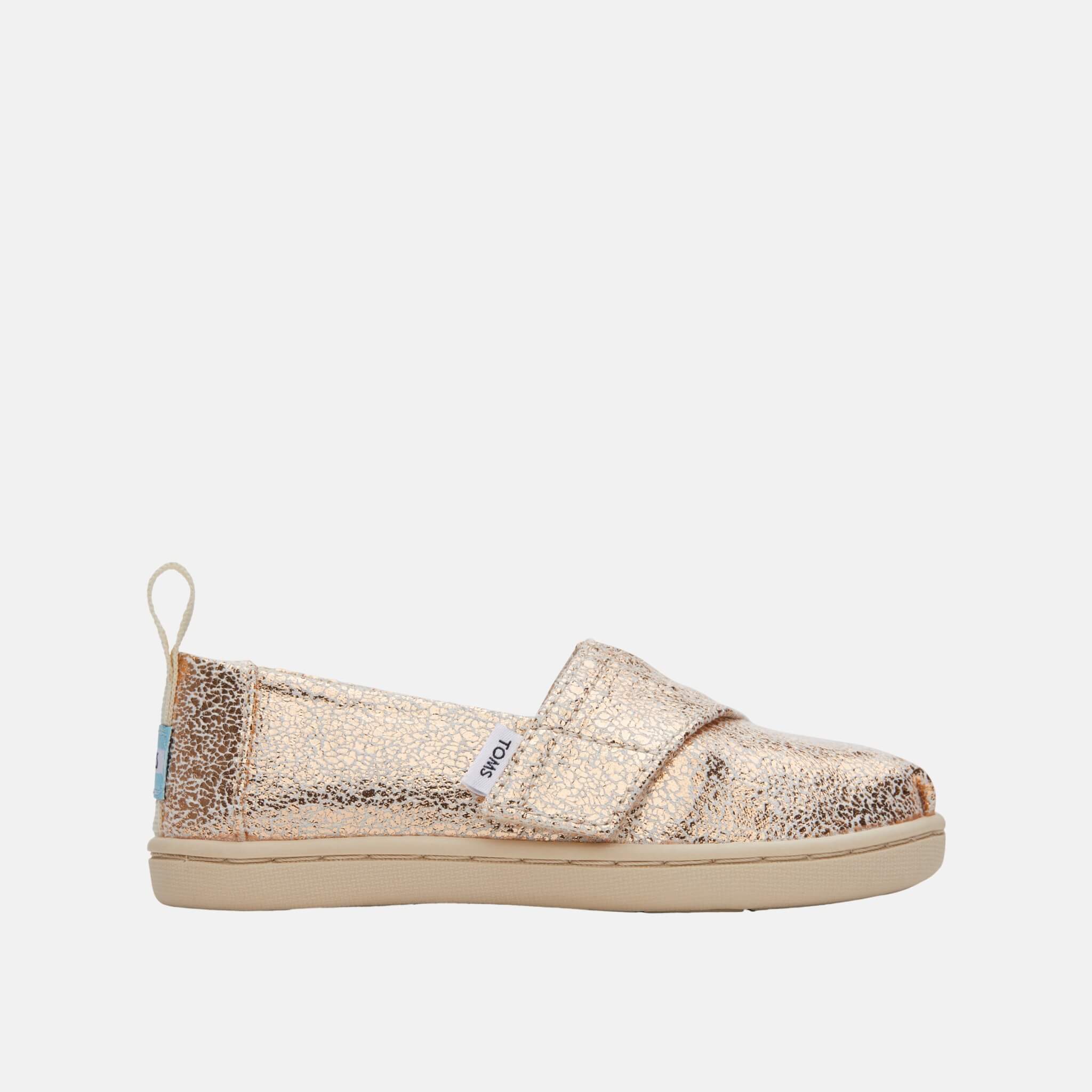 Dětské zlaté espadrilky TOMS Tiny Alpargata