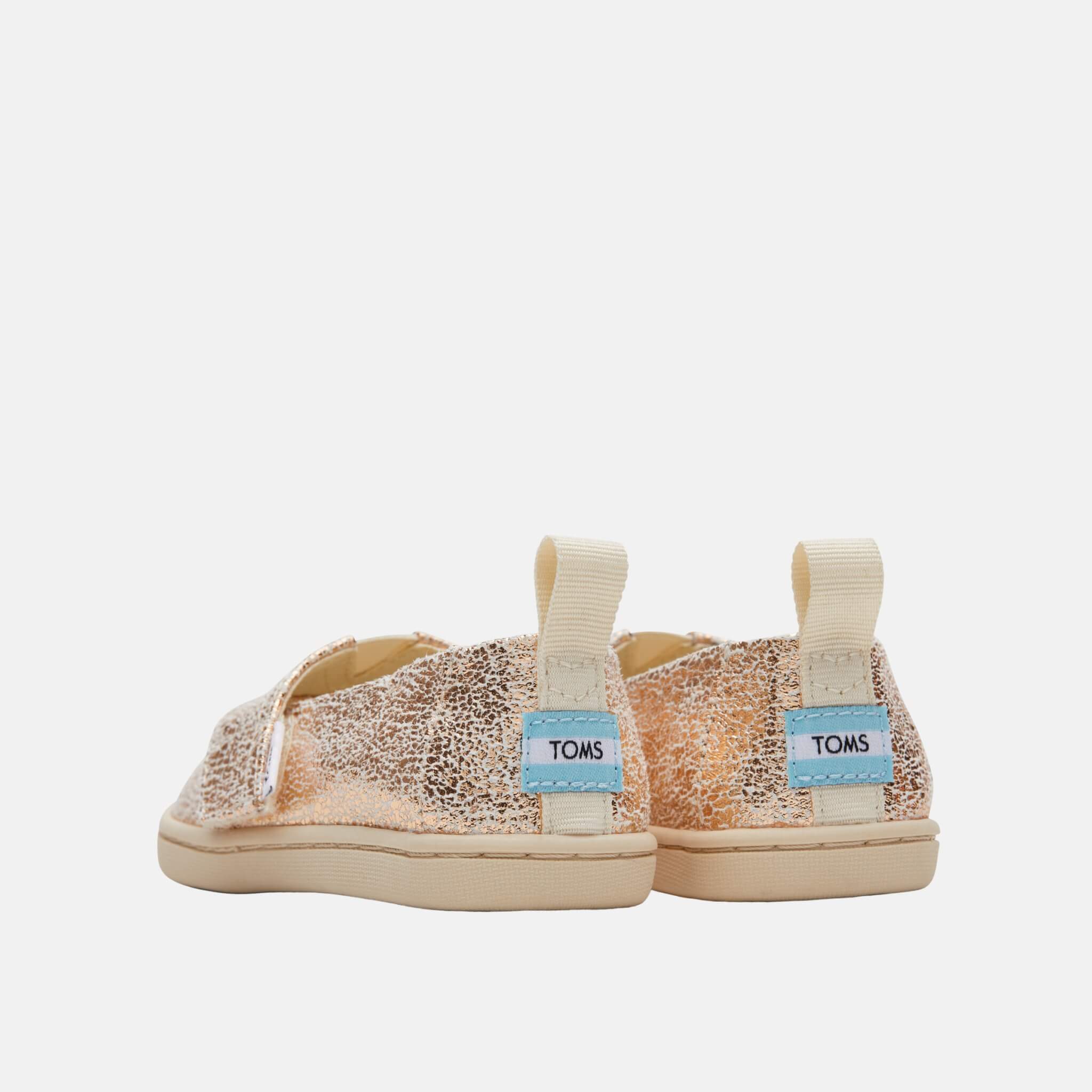 Dětské zlaté espadrilky TOMS Tiny Alpargata