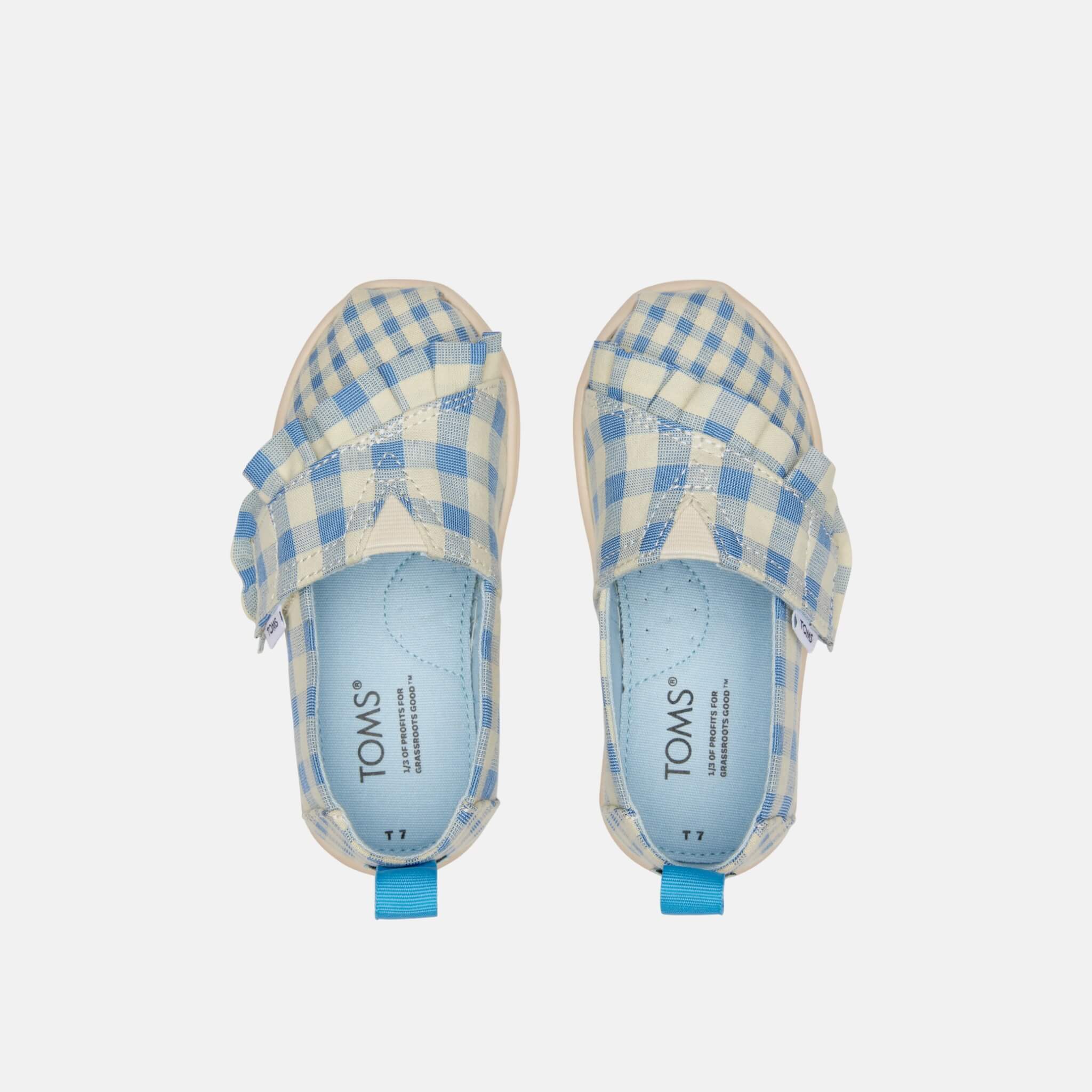 Dětské modré espadrilky TOMS Tiny Alpargata