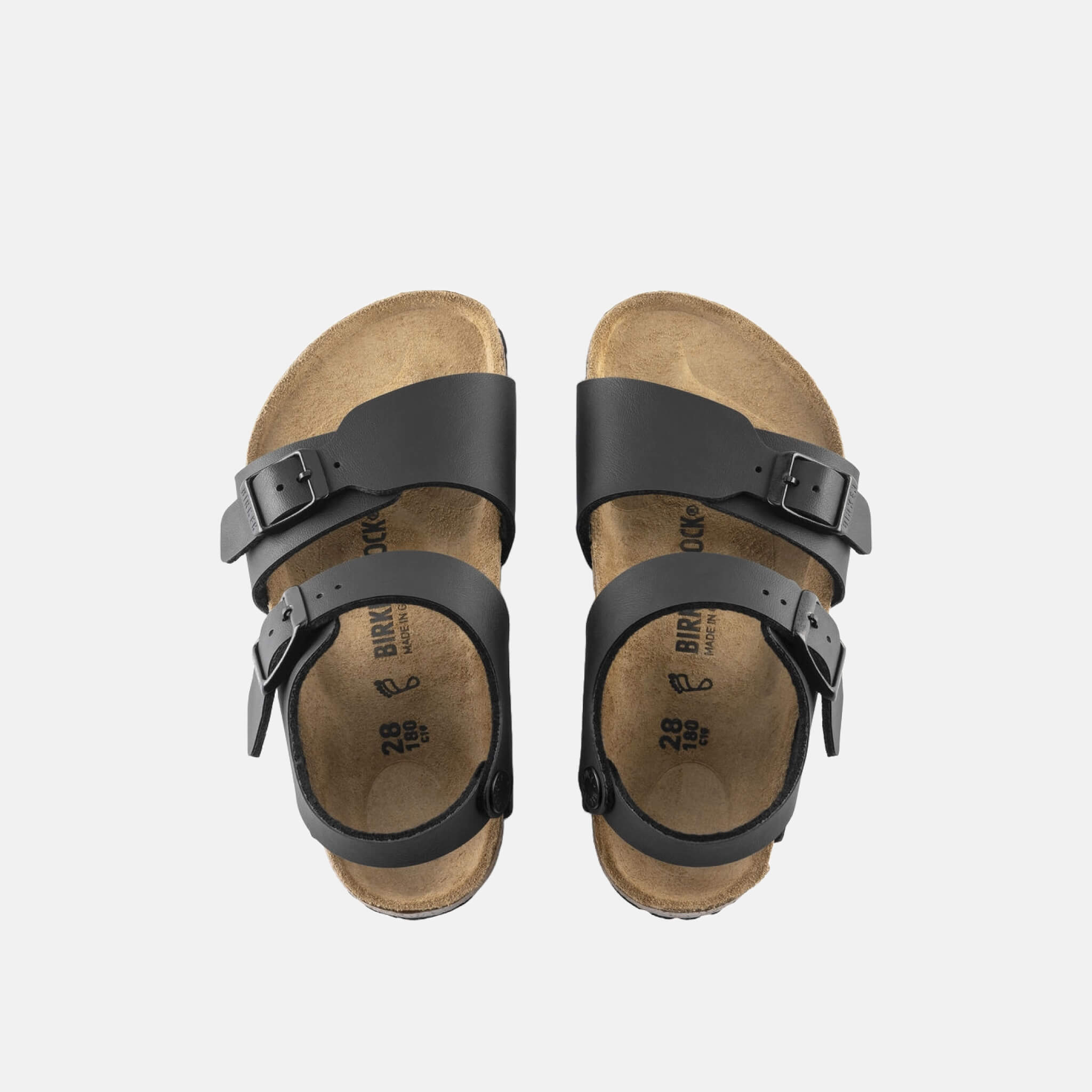 Dětské černé sandály Birkenstock New York Birko-Flor