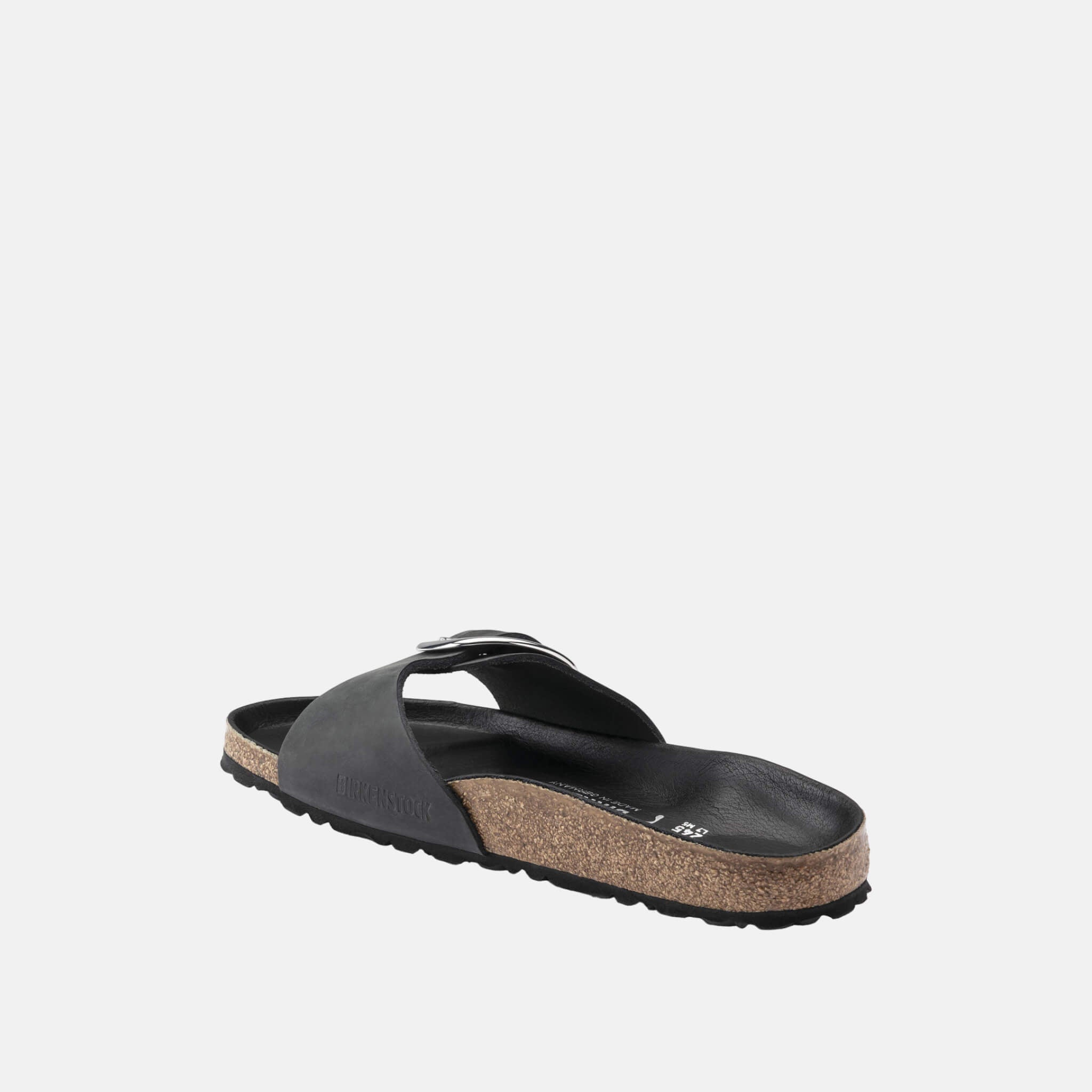 Černé pantofle Birkenstock Madrid Big Buckle Oiled Leather