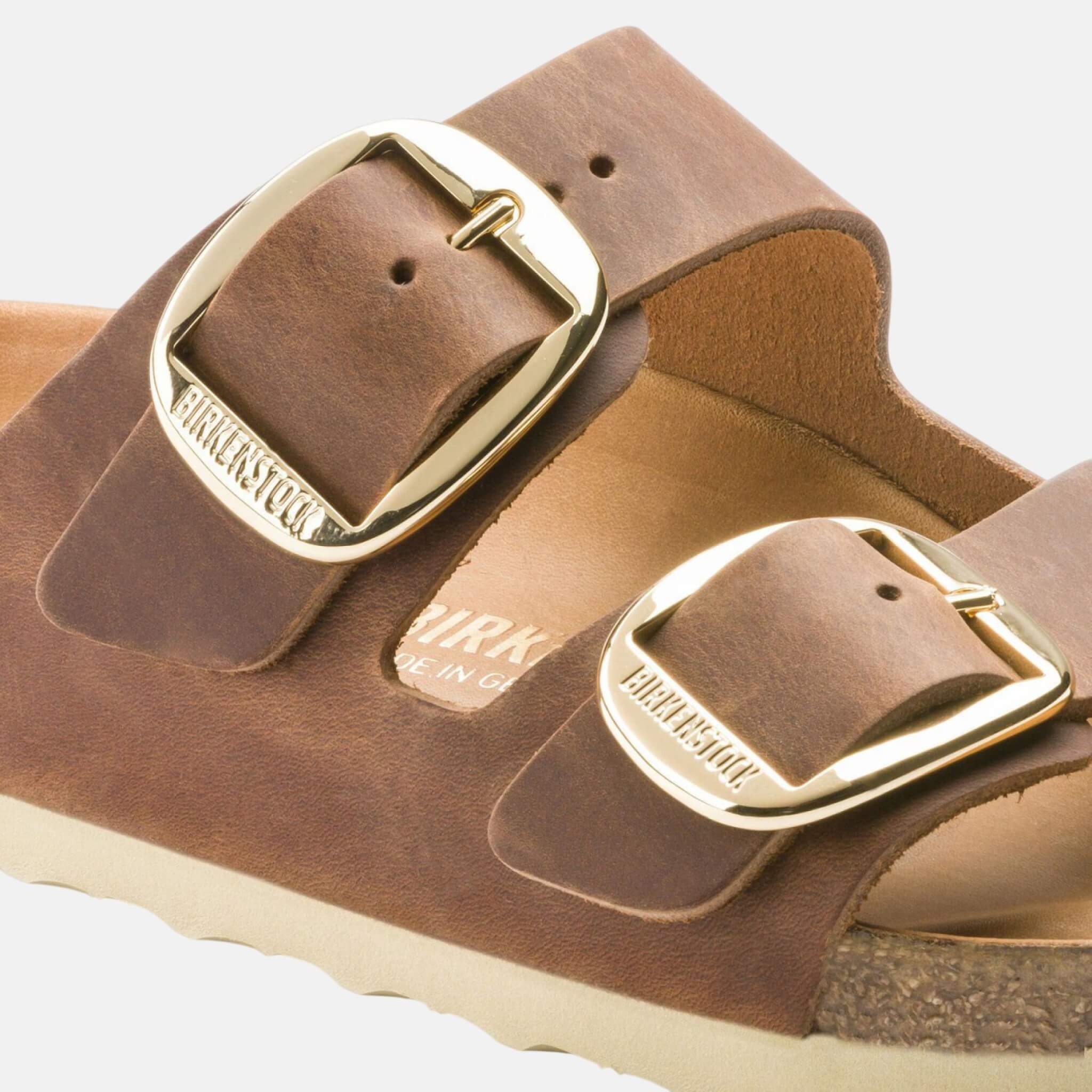Hnědé Regular Pantofle Birkenstock Arizona Big Buckle Oiled Leather