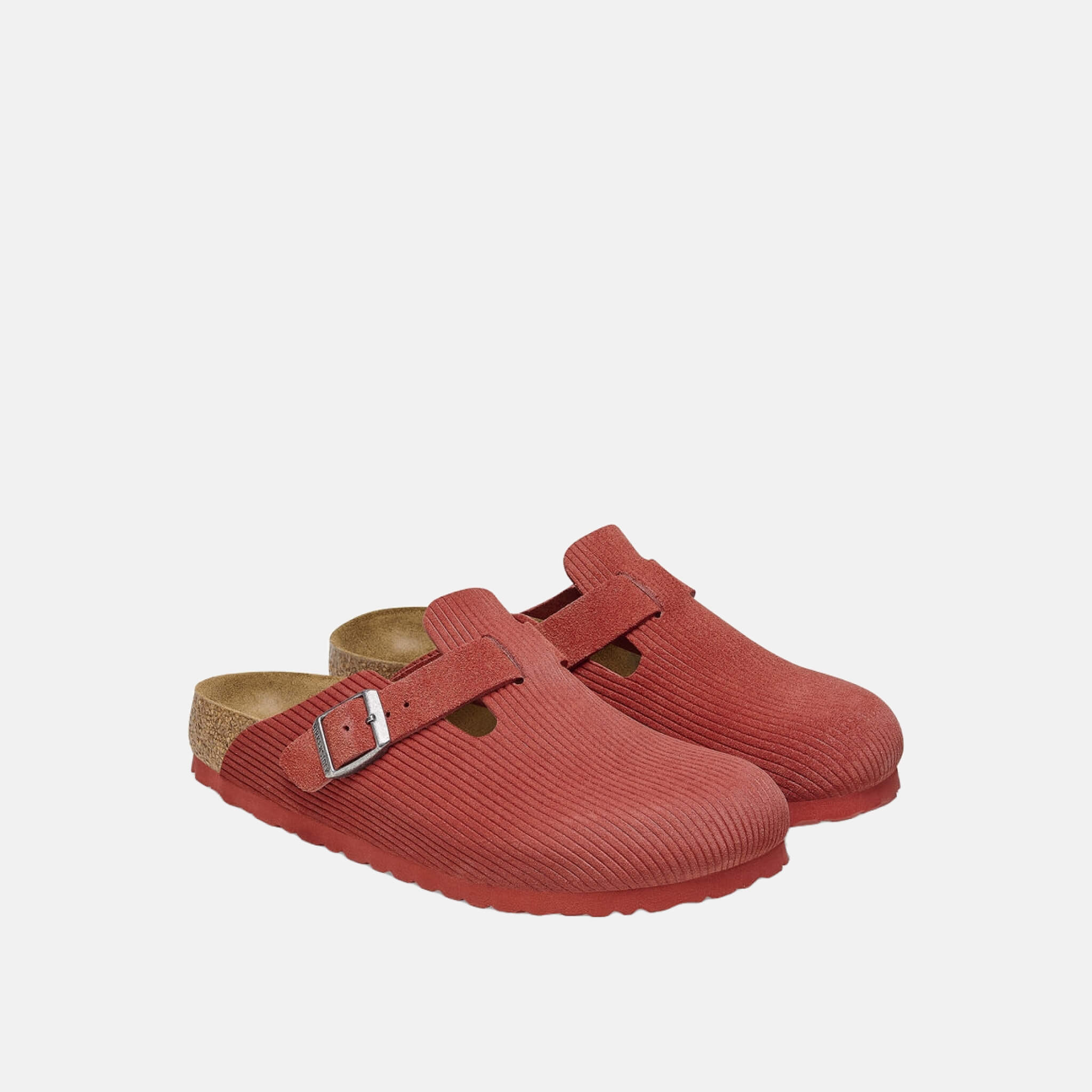 Červené pantofle Boston Corduroy