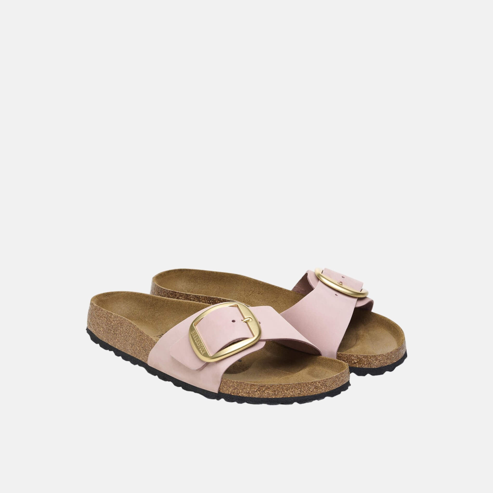 Růžové Regular Pantofle Birkenstock Madrid Big Buckle Nubuck Leather