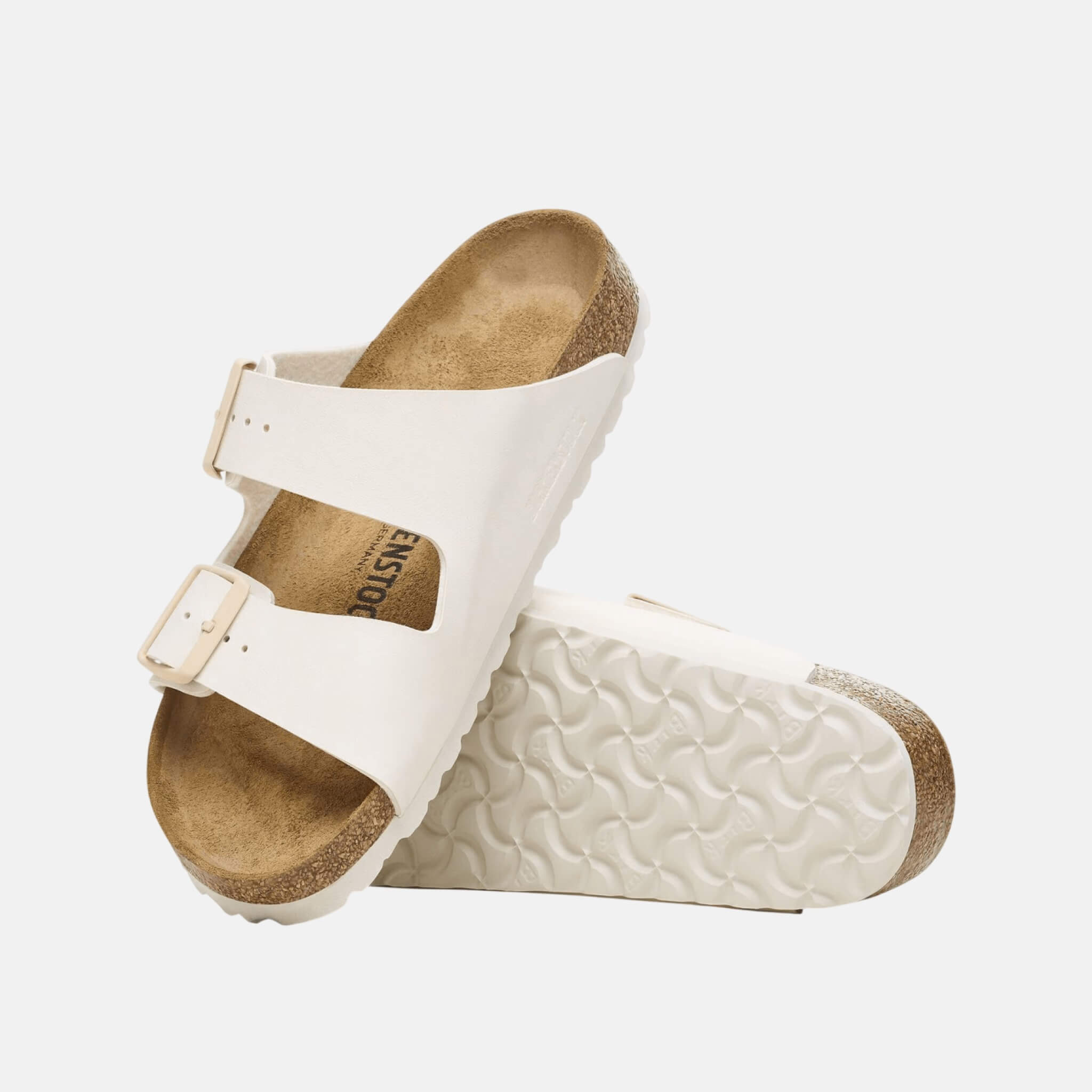 Bílé Regular Pantofle Arizona Birko-Flor