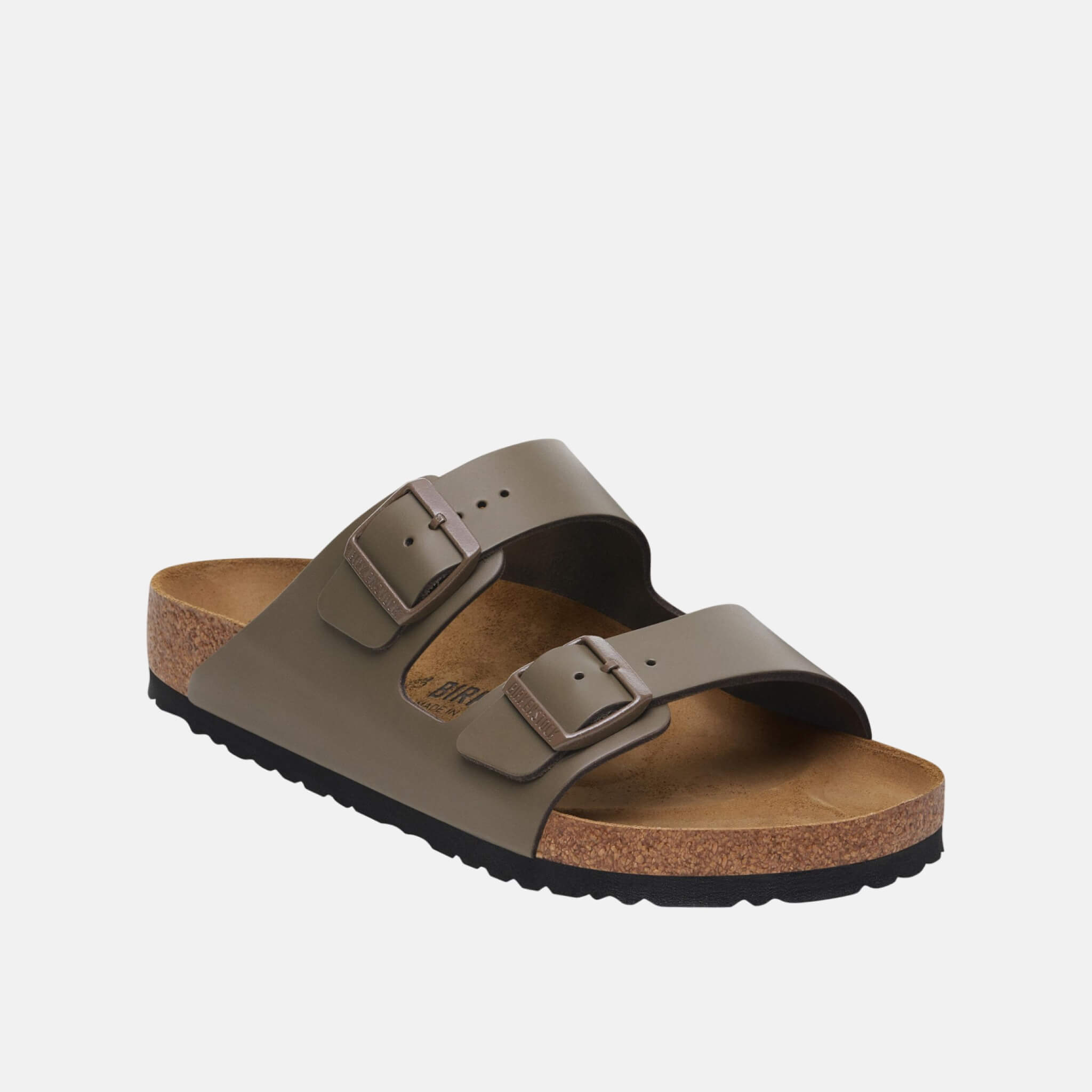 Hnědé Regular Pantofle Arizona Natural Leather