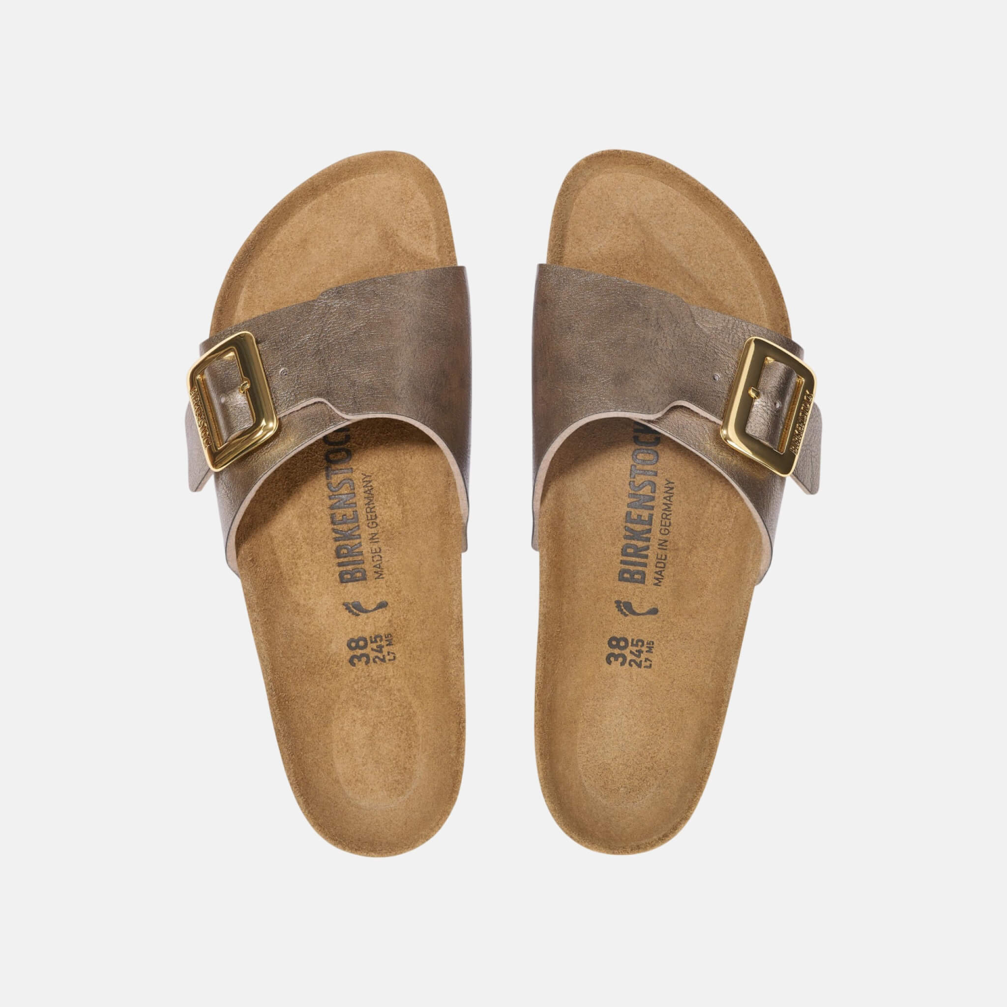 Měděné Regular Pantofle Catalina Cushion Buckle Birko-Flor