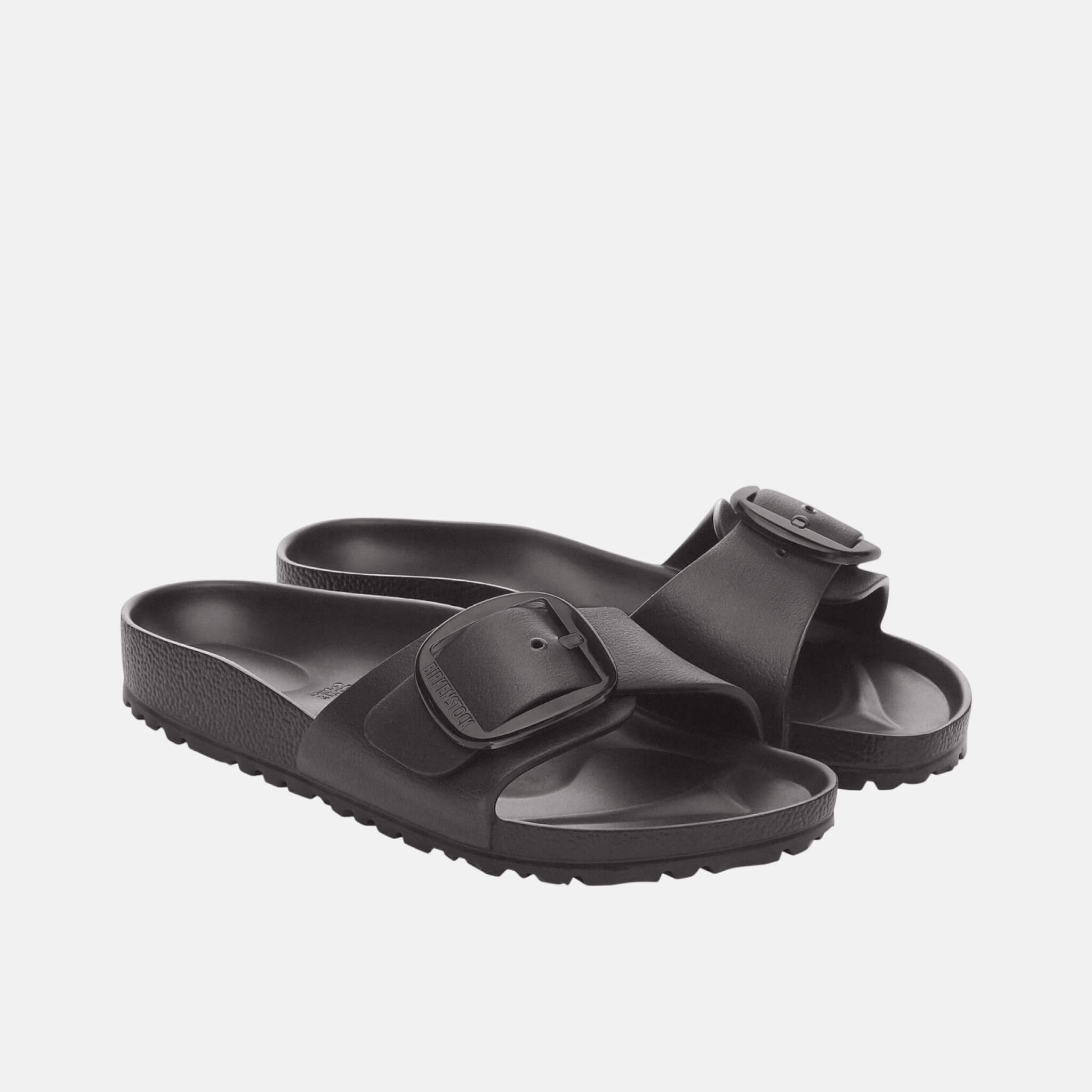 Černé Narrow Pantofle Madrid Big Buckle EVA