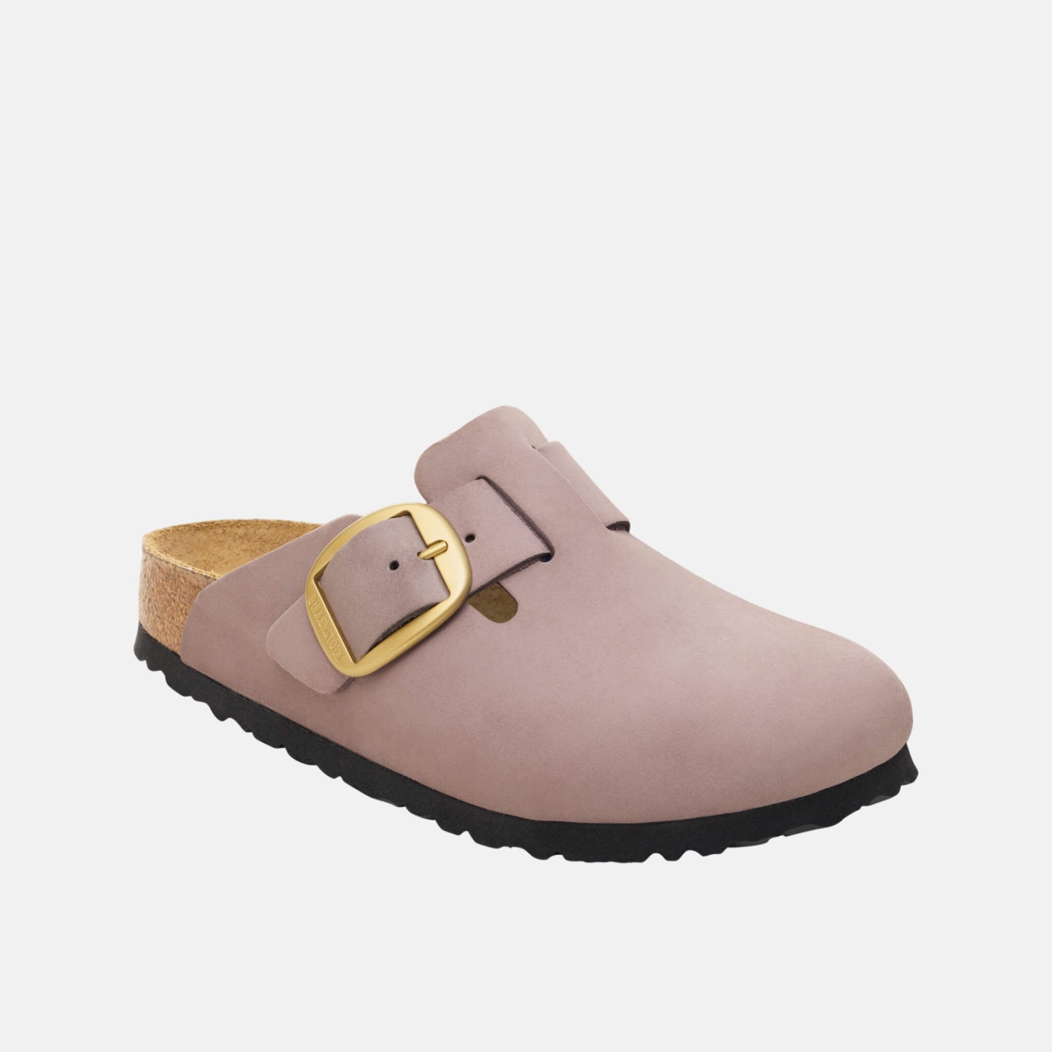 Fialové regular nazouváky Boston Big Buckle Nubuk Leather