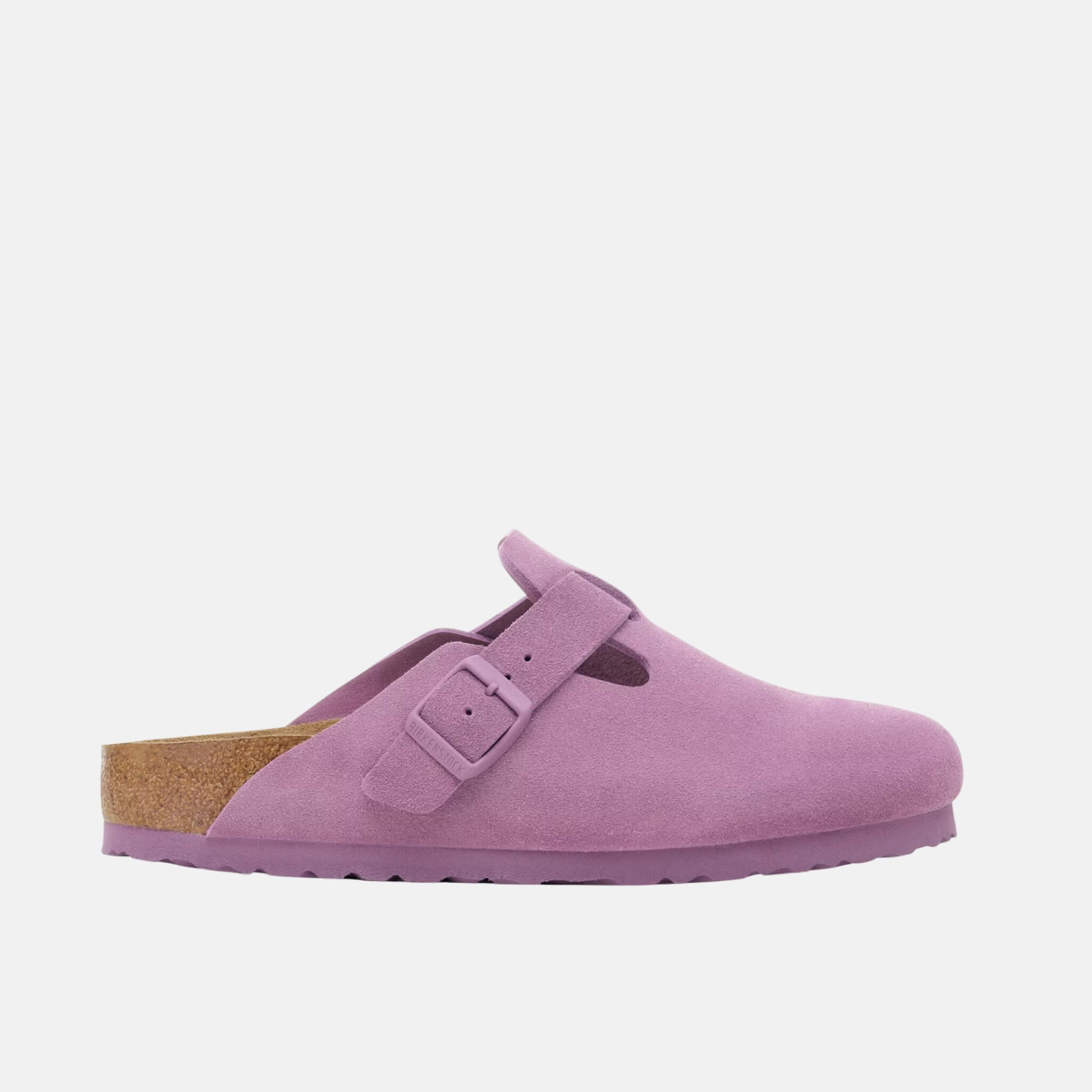 Růžové regular nazouváky Boston Suede Leather