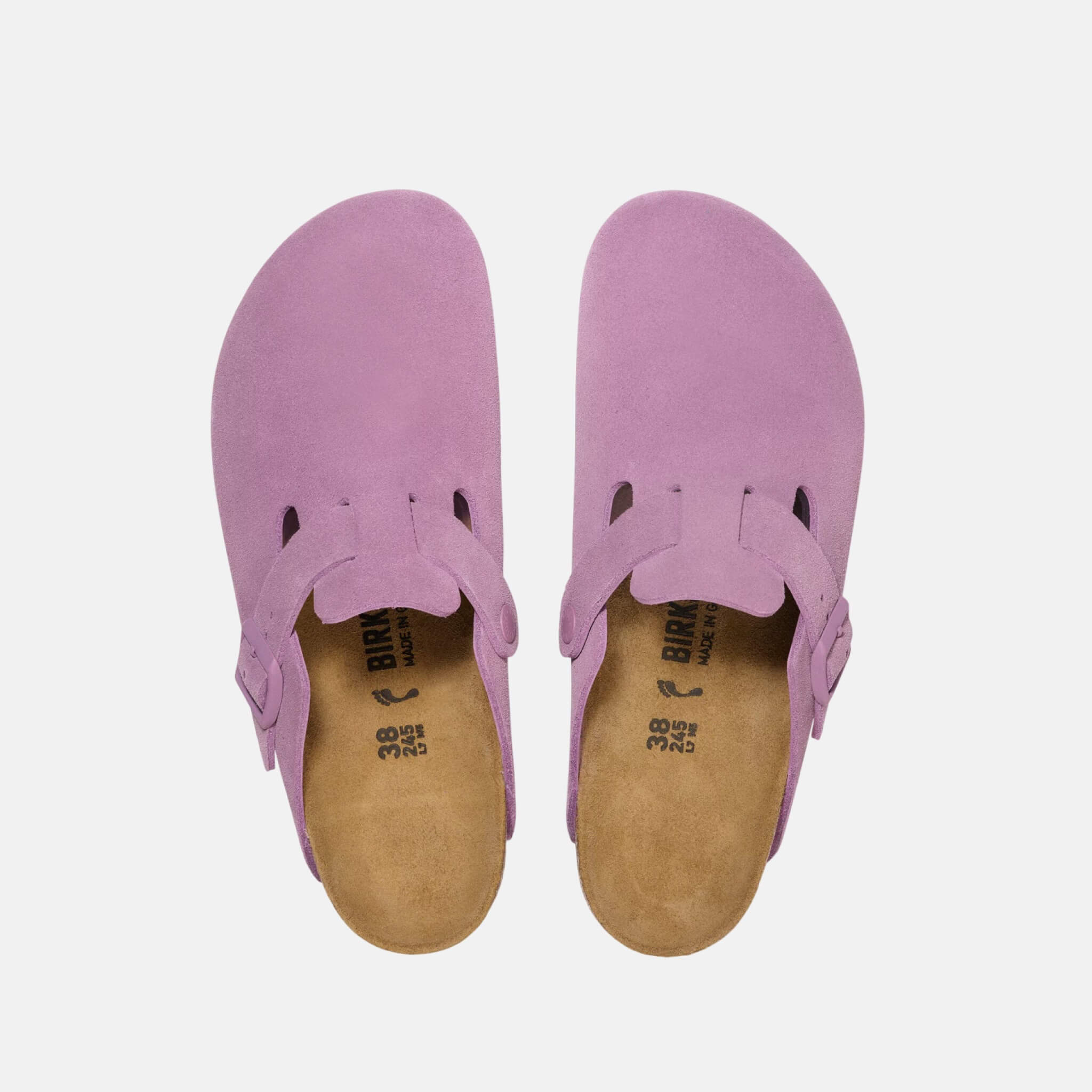 Růžové regular nazouváky Boston Suede Leather