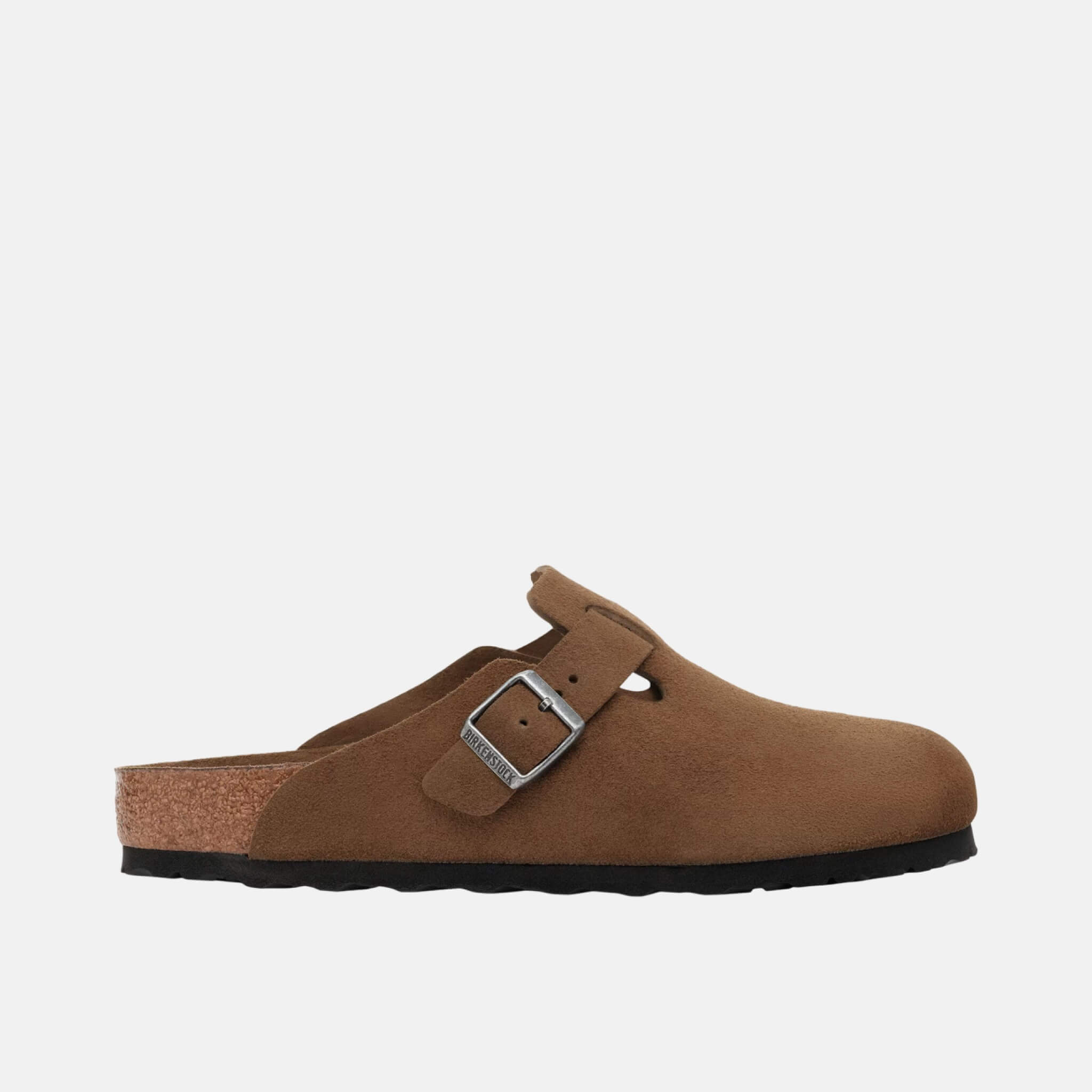 Hnědé regular nazouváky Boston Soft Footbed Suede Leather