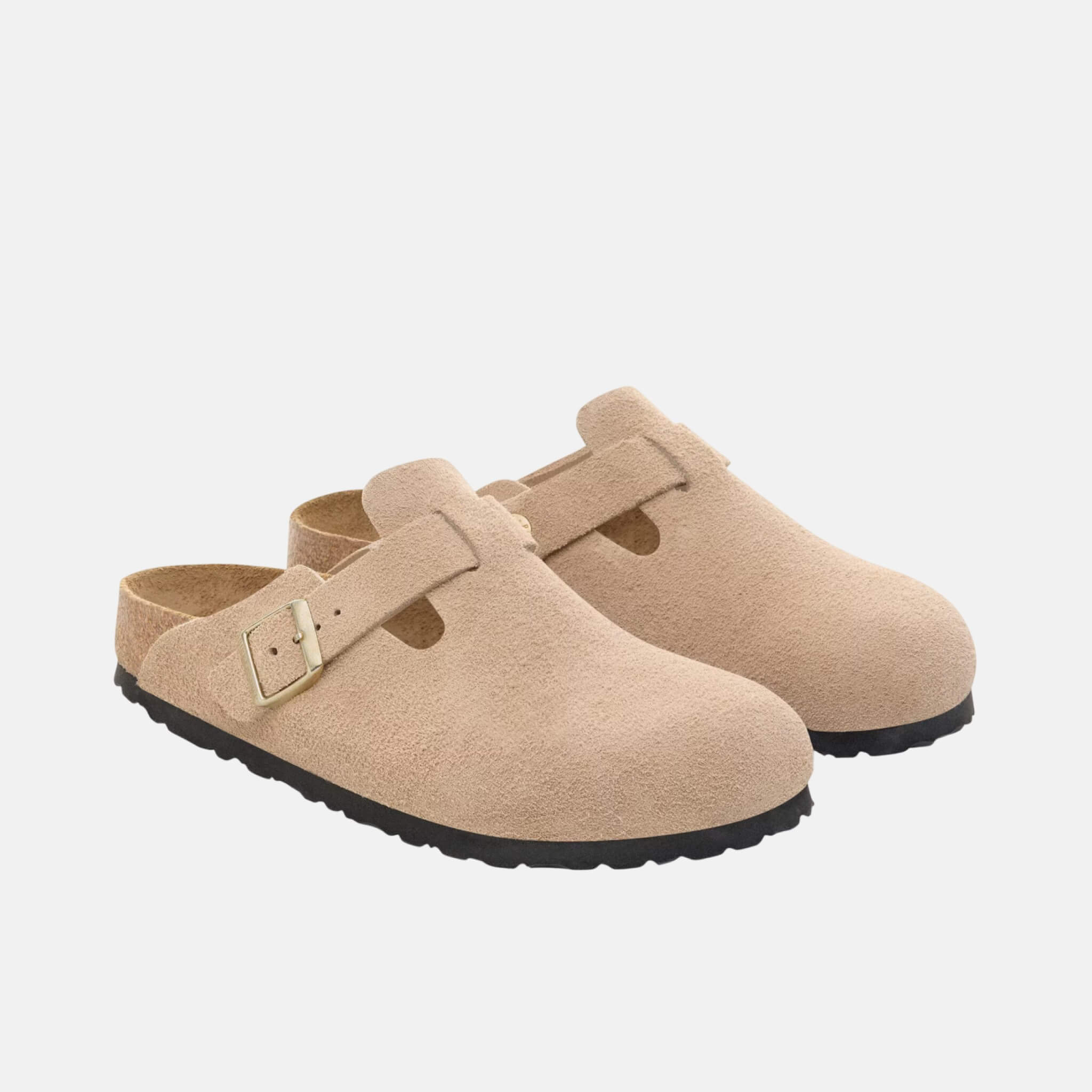 Béžové regular nazouváky Boston Suede Leather