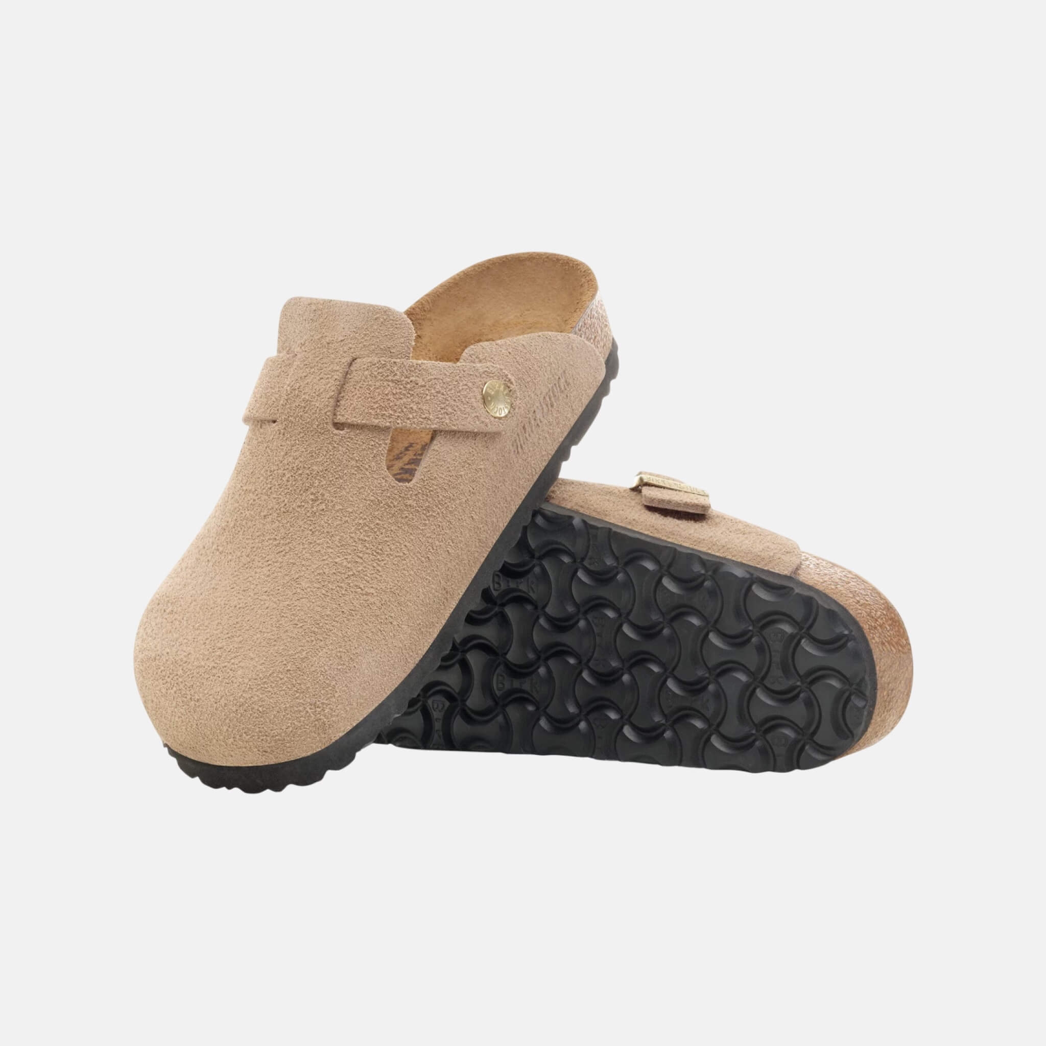 Béžové regular nazouváky Boston Suede Leather