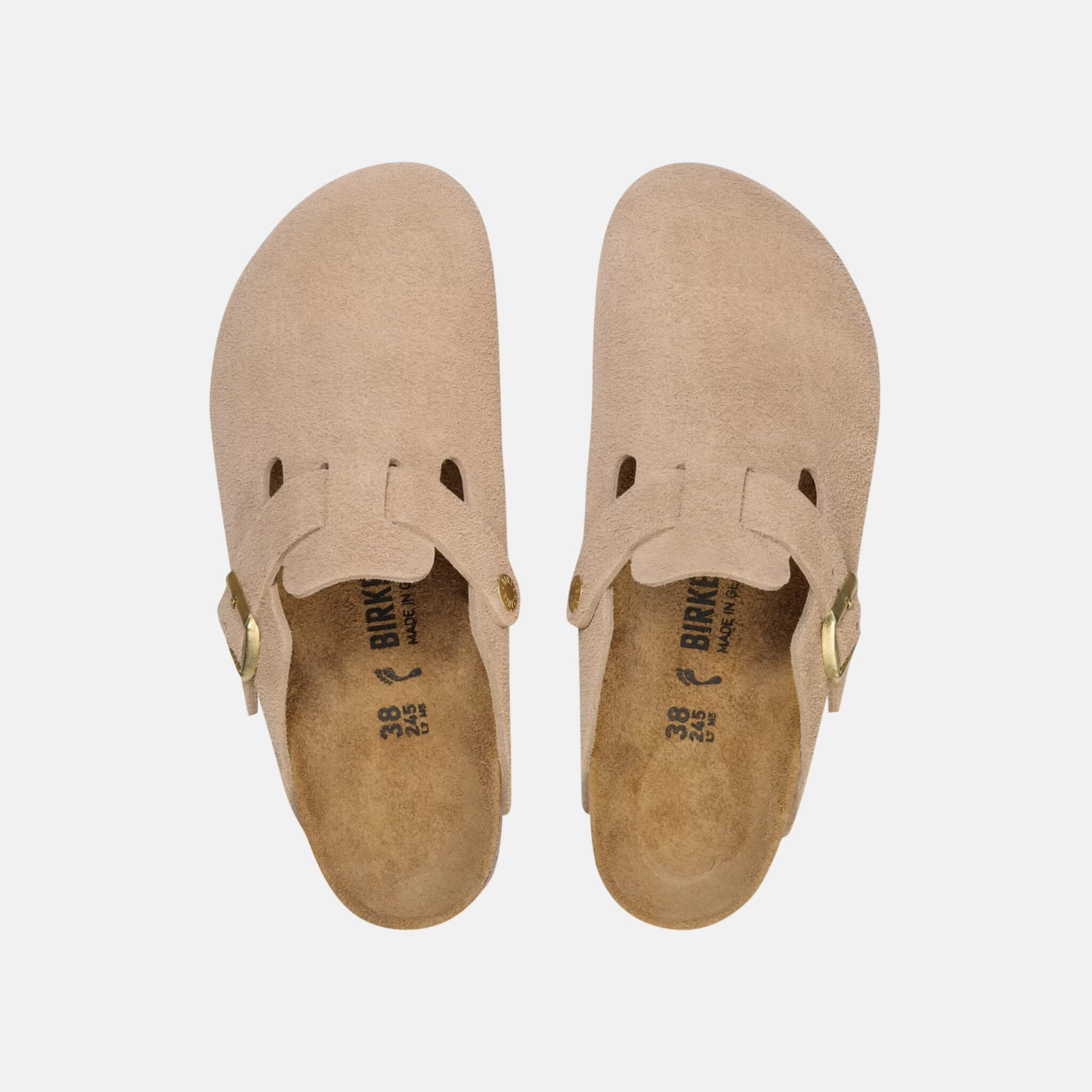 Béžové regular nazouváky Boston Suede Leather