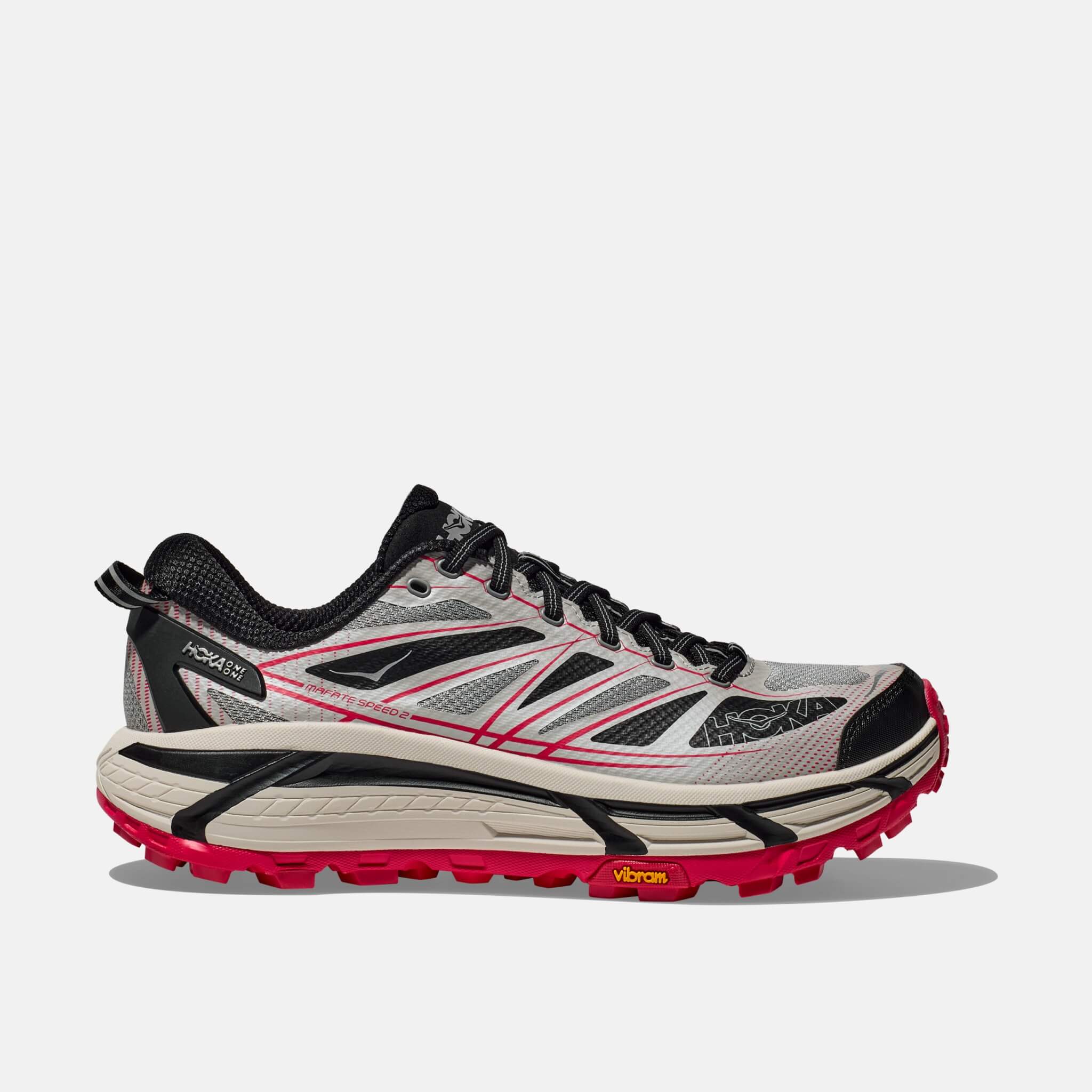 Unisex šedo-černé tenisky Hoka Mafate Speed 2