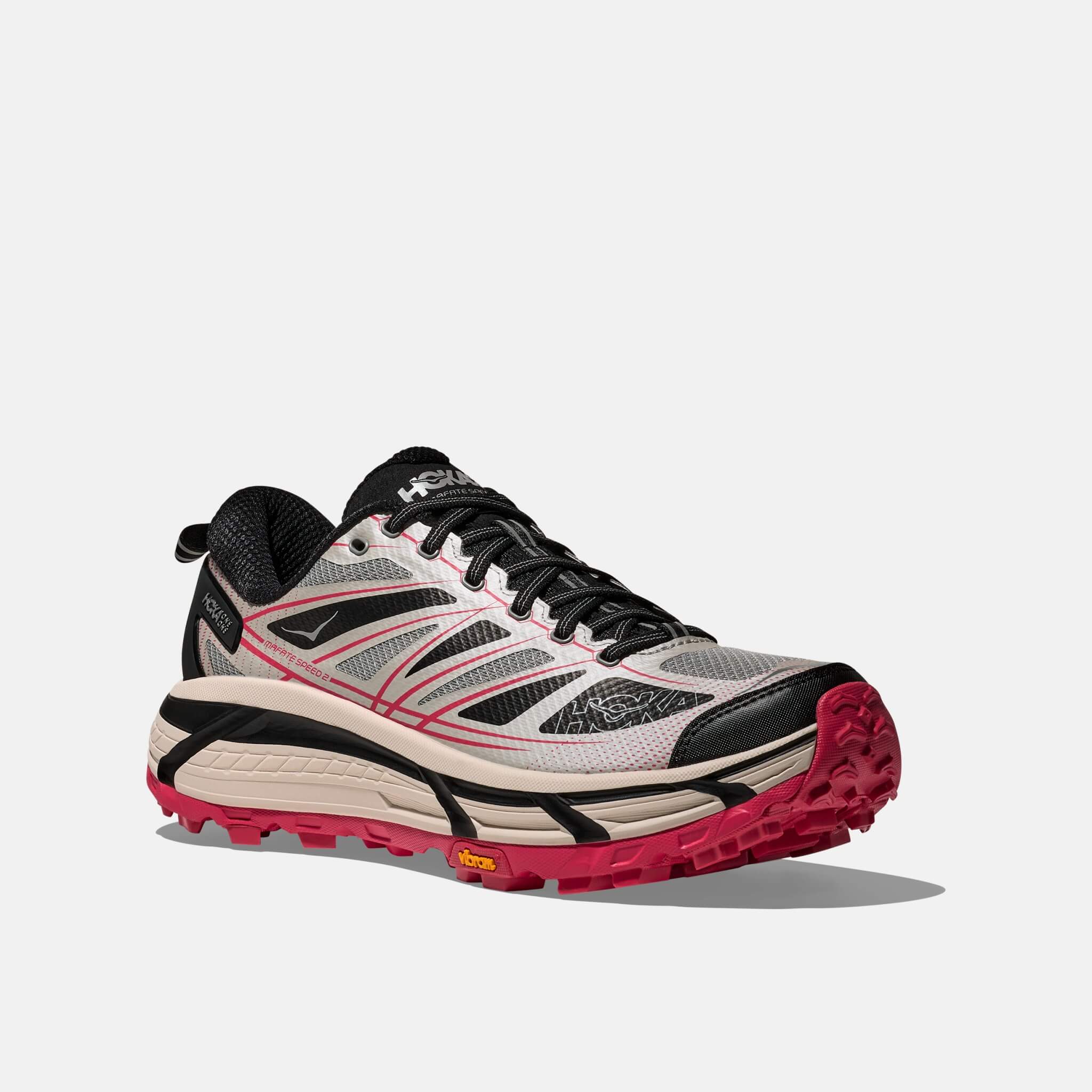 Unisex šedo-černé tenisky Hoka Mafate Speed 2