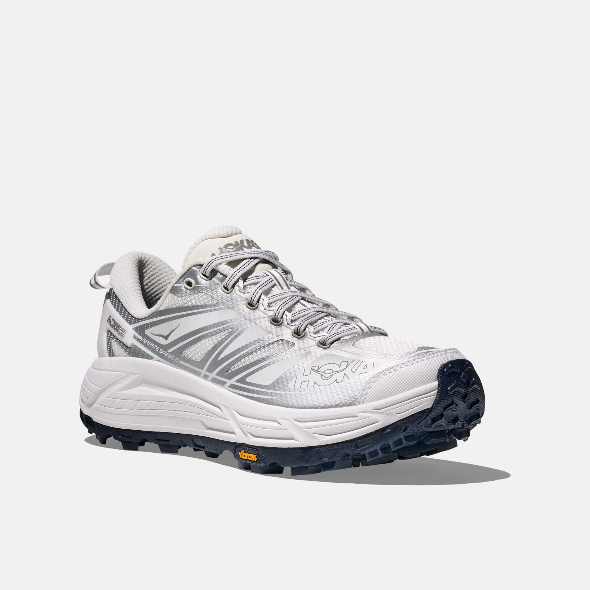 Unisex bílo-stříbrné tenisky Hoka Mafate Speed 2