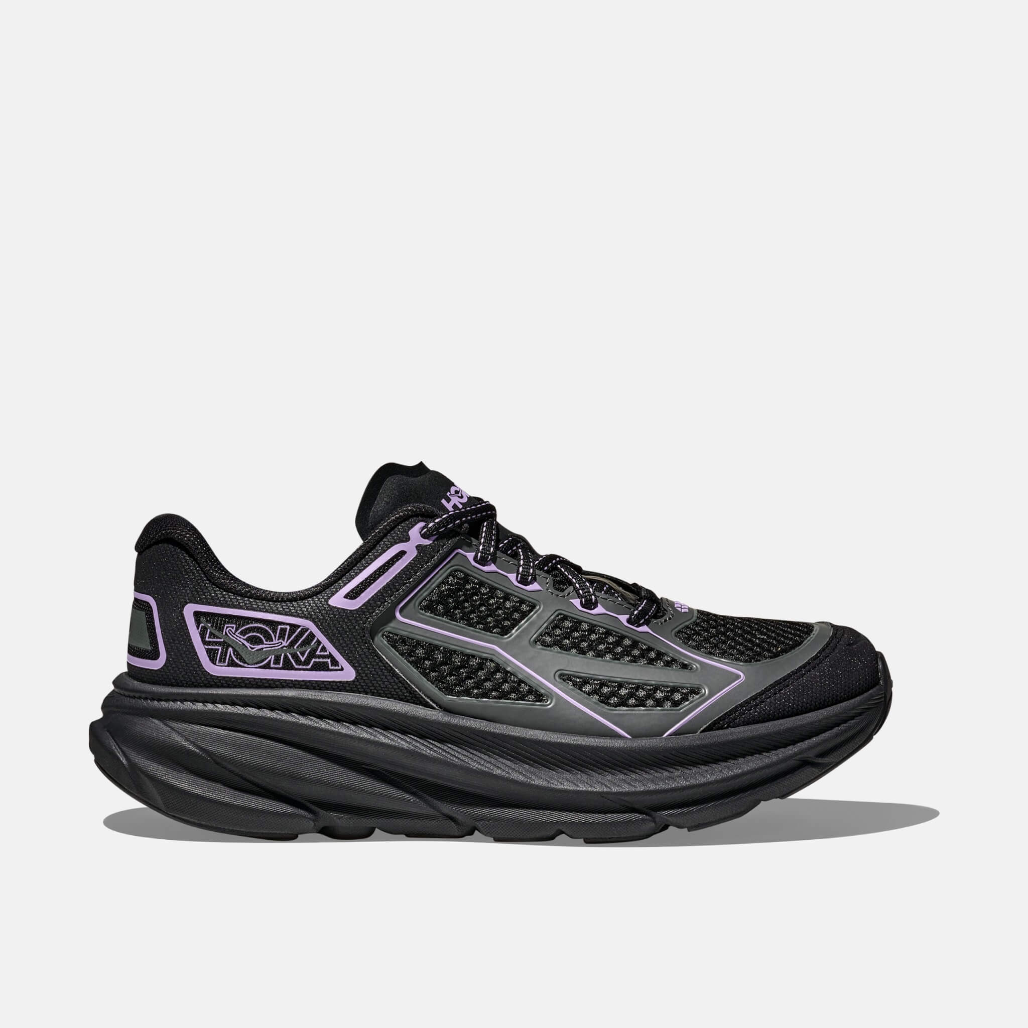 Unisex černo-fialové tenisky Hoka Clifton One9
