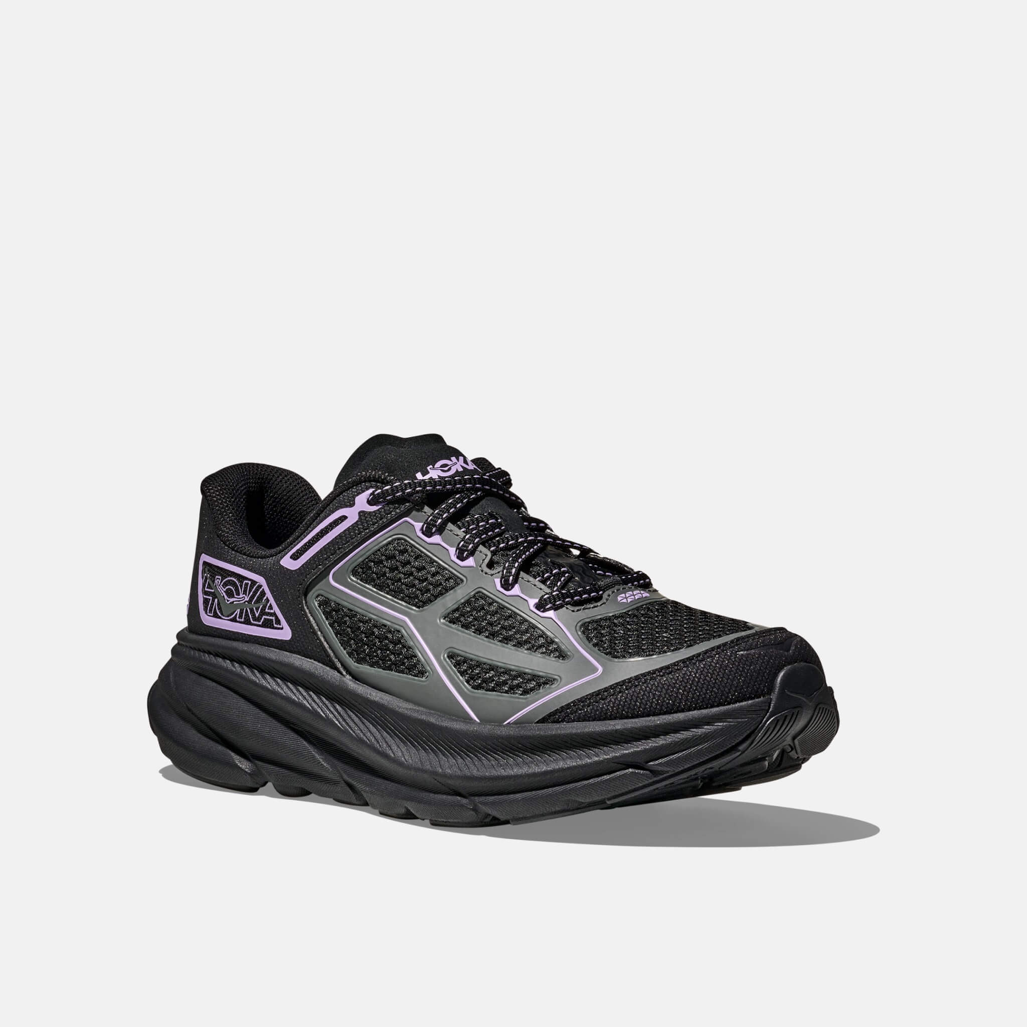 Unisex černo-fialové tenisky Hoka Clifton One9