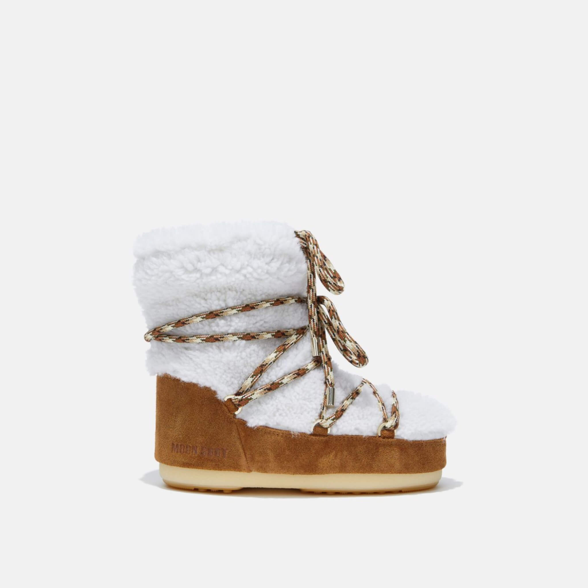 Dámské hnědo-bílé sněhule Moon Boot Light Low Shearling
