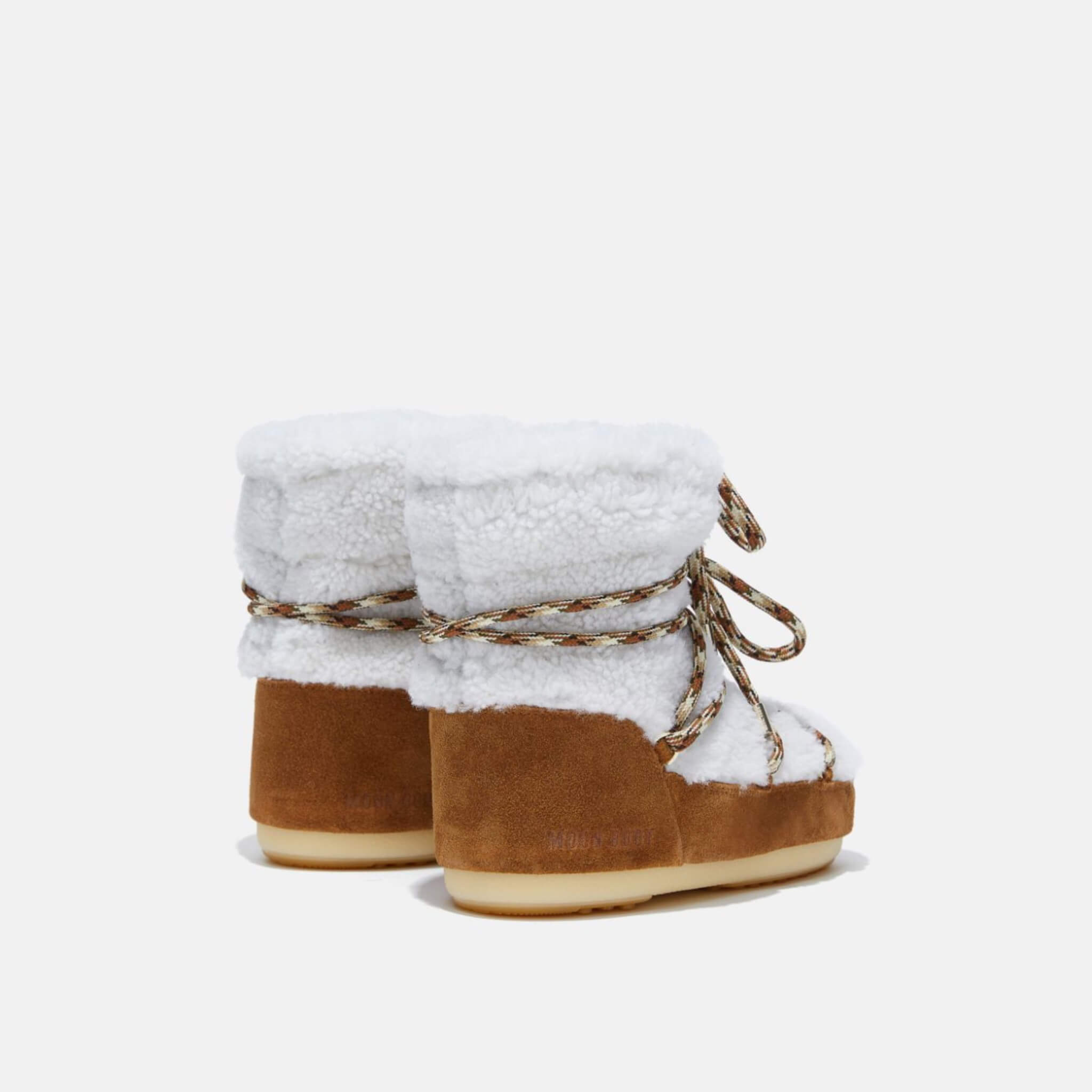 Dámské hnědo-bílé sněhule Moon Boot Light Low Shearling