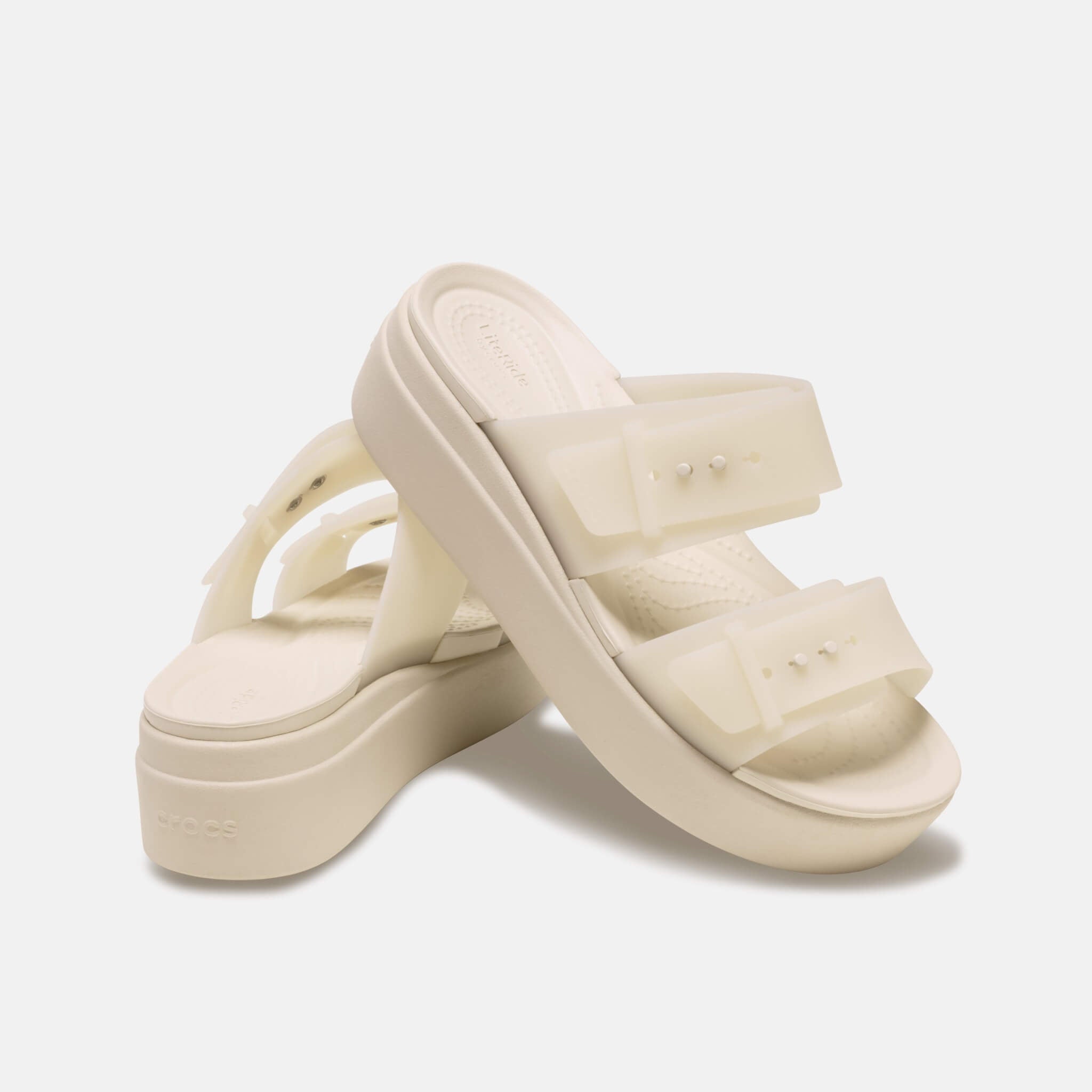 Brooklyn Buckle Frosted Low Wedge Sandstone