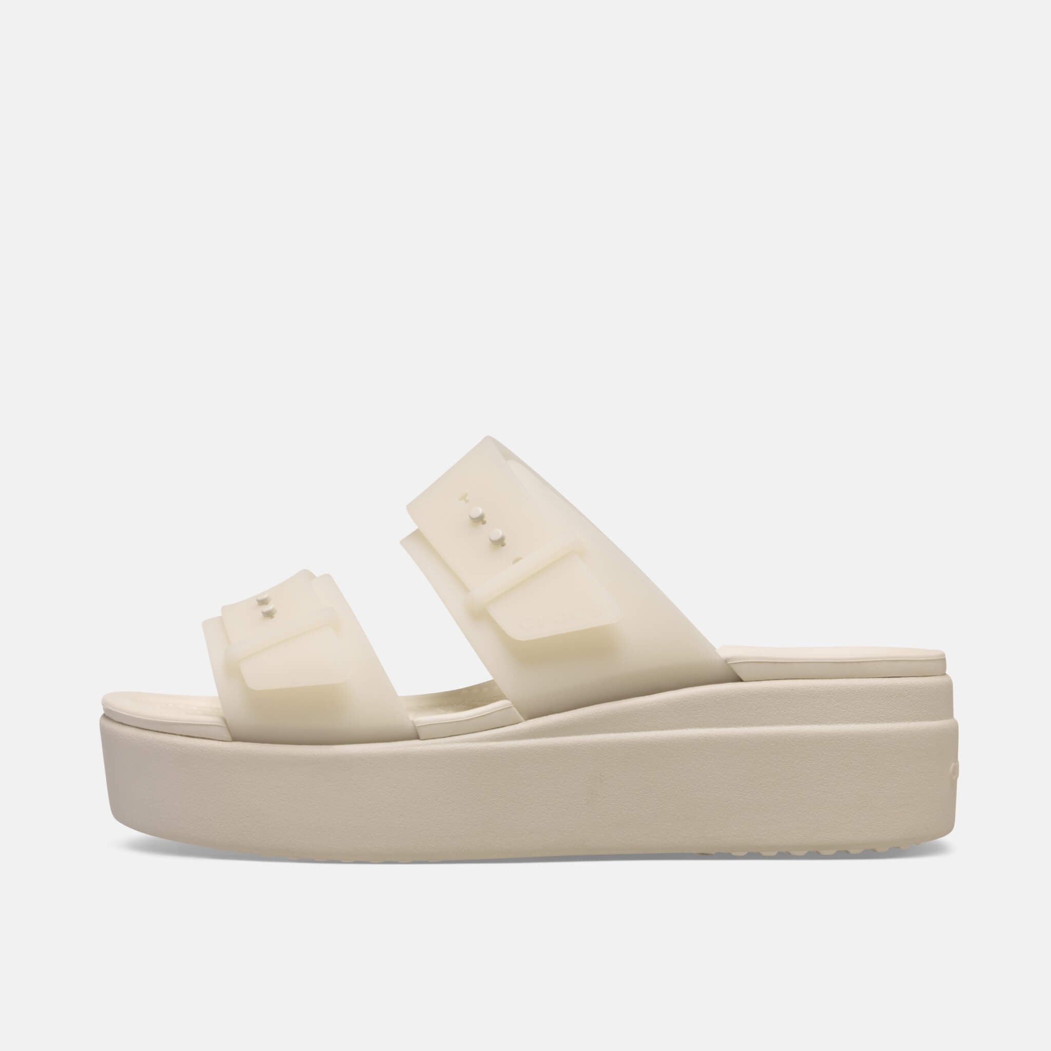 Brooklyn Buckle Frosted Low Wedge Sandstone