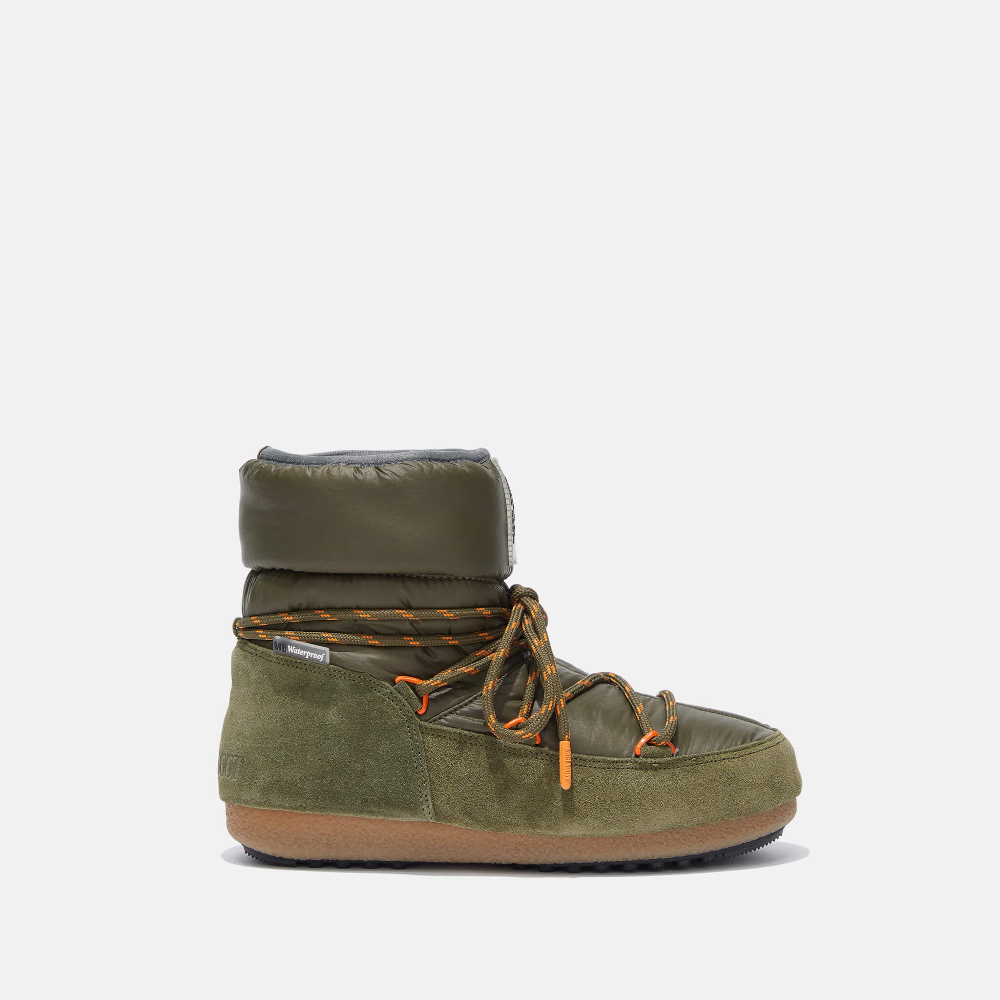 Dámské zelené sněhule Moon Boot Low Suede Nylon