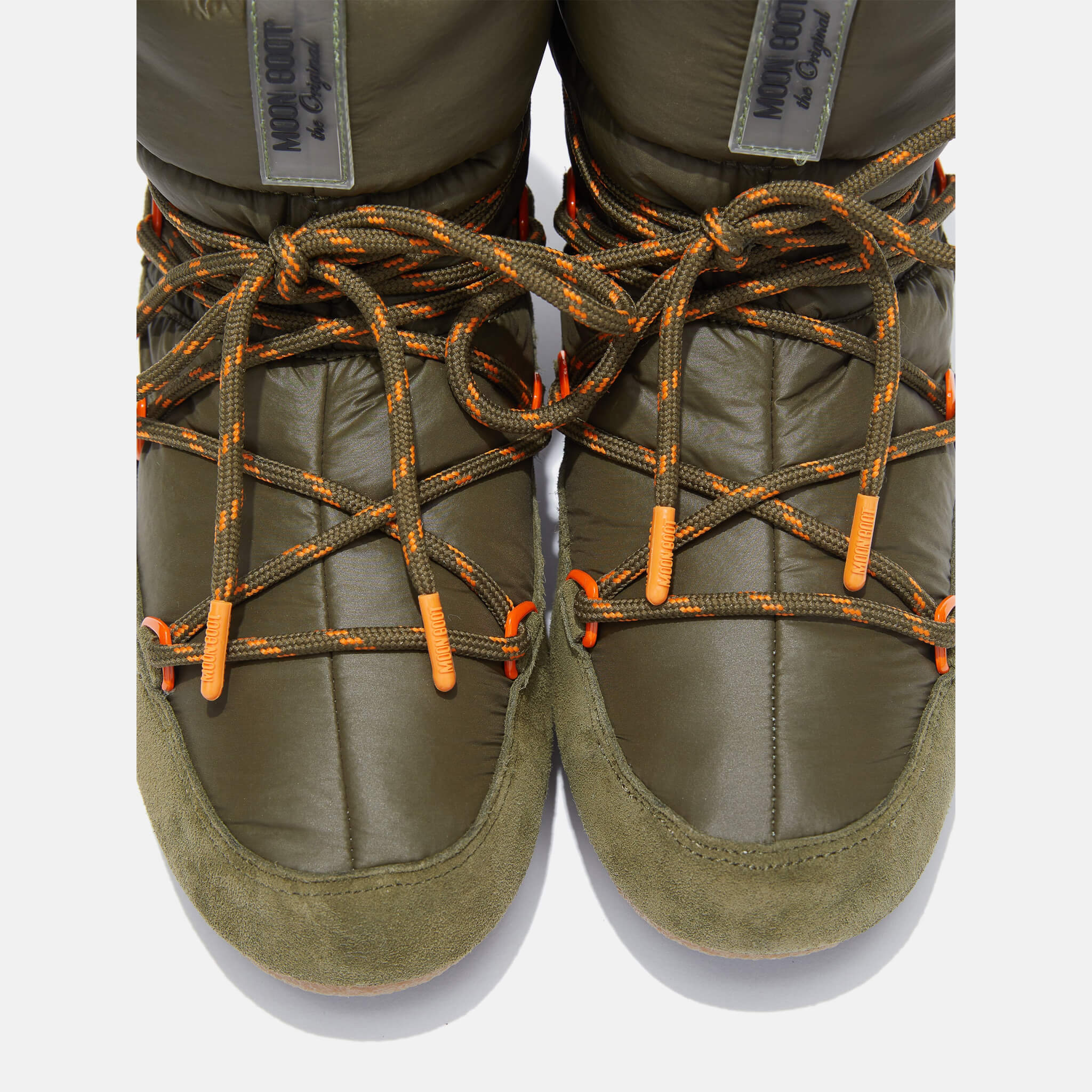 Dámské zelené sněhule Moon Boot Low Suede Nylon