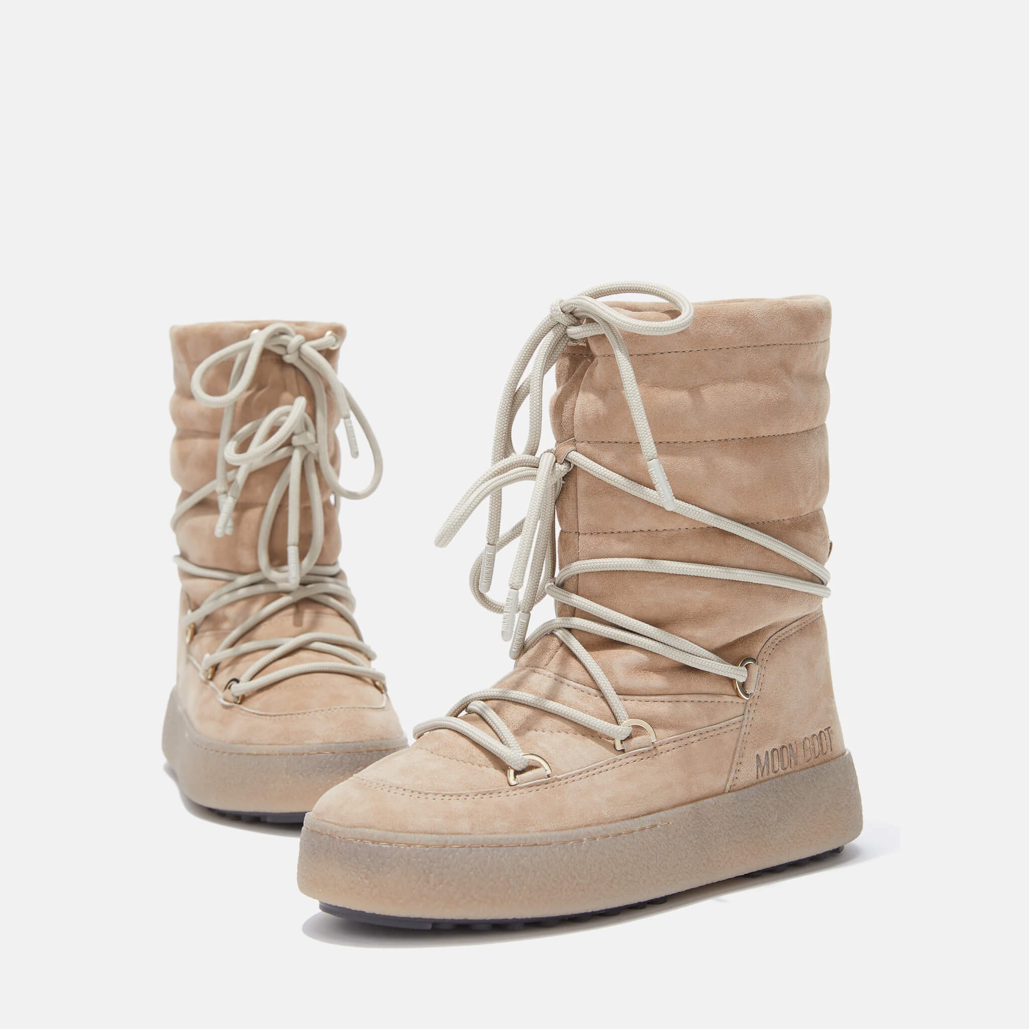 Dámské béžové sněhule Moon Boot Ltrack Suede