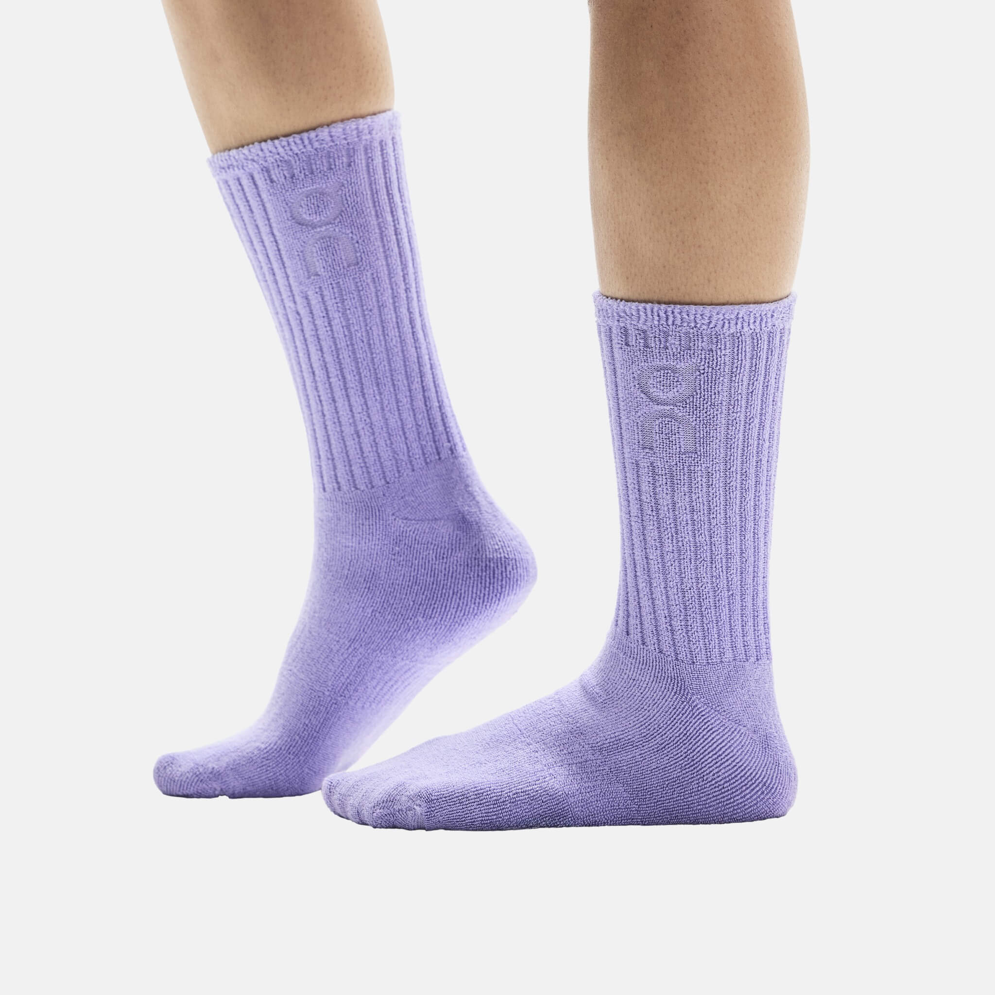 Unisex fialové volnočasové ponožky On Terry Sock High