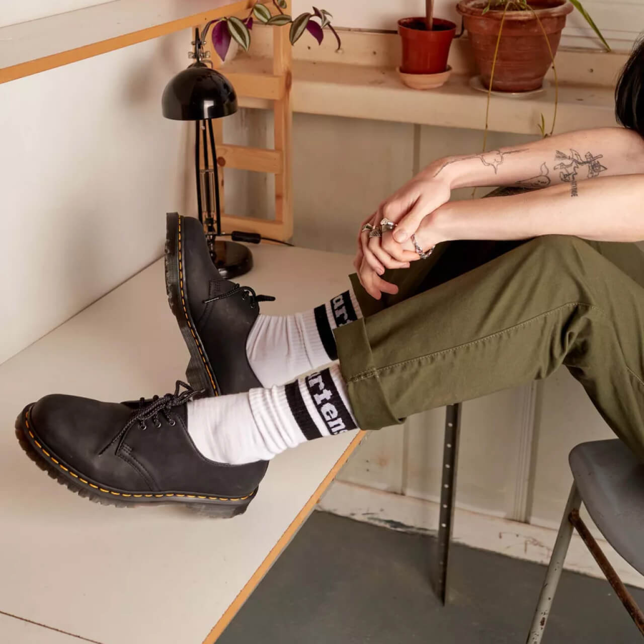 Pánské černé polobotky Dr. Martens 1461