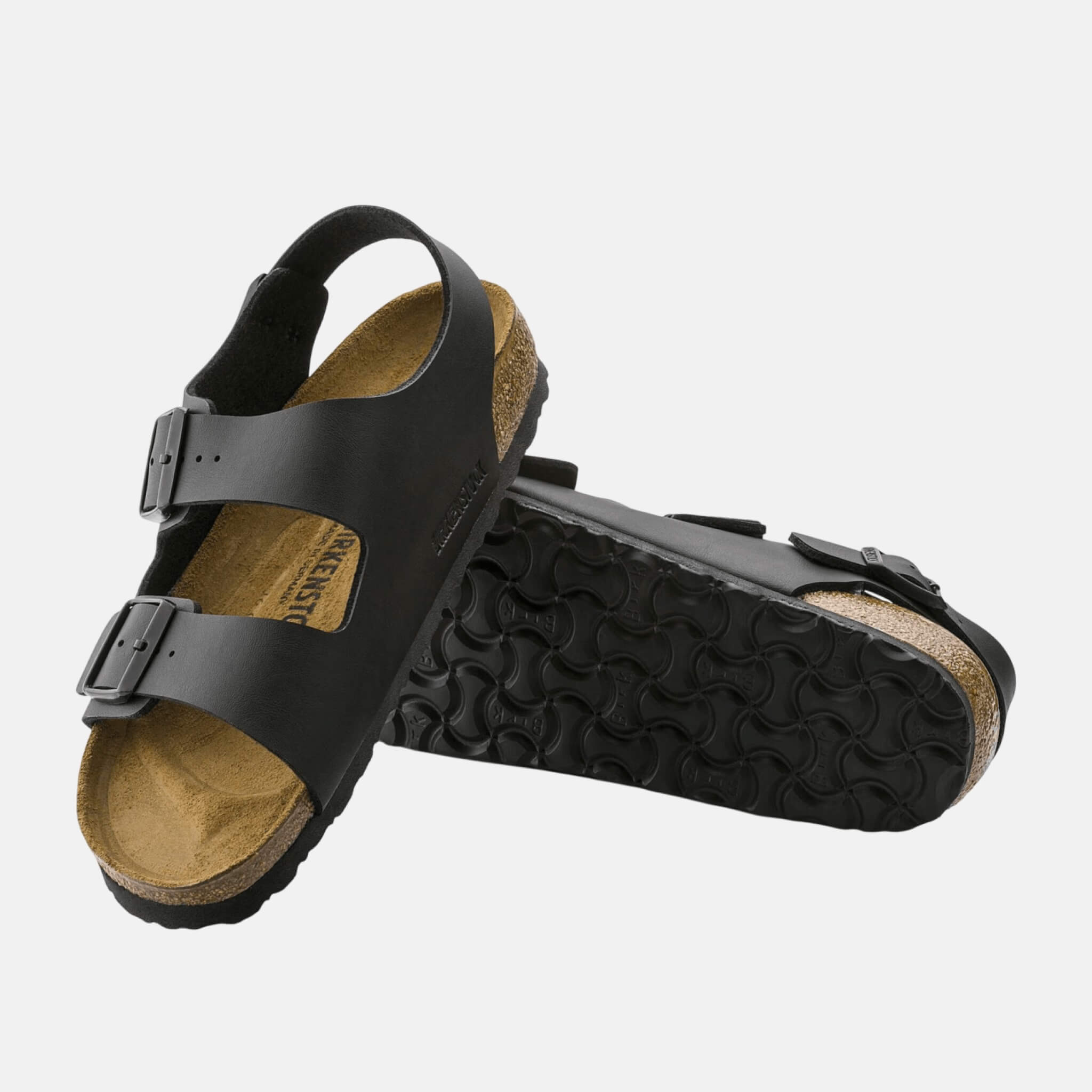 Černé Regular Sandály Milano Natural Leather