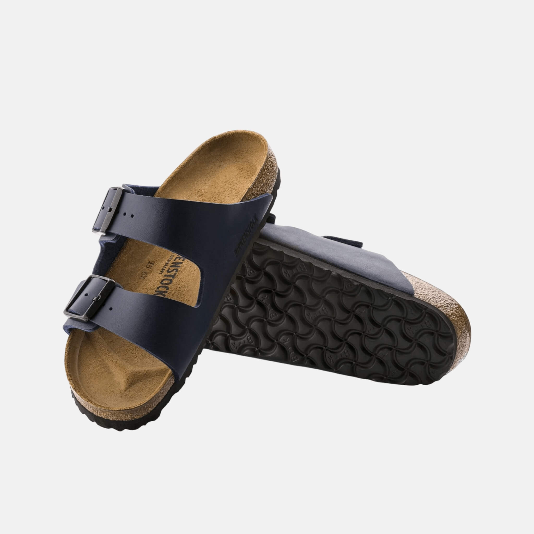 Modré pantofle Birkenstock Arizona Natural Leather