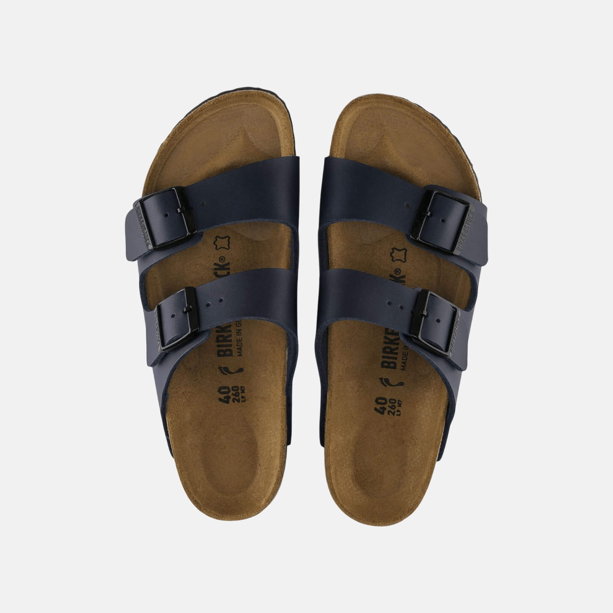 Modré pantofle Birkenstock Arizona Natural Leather