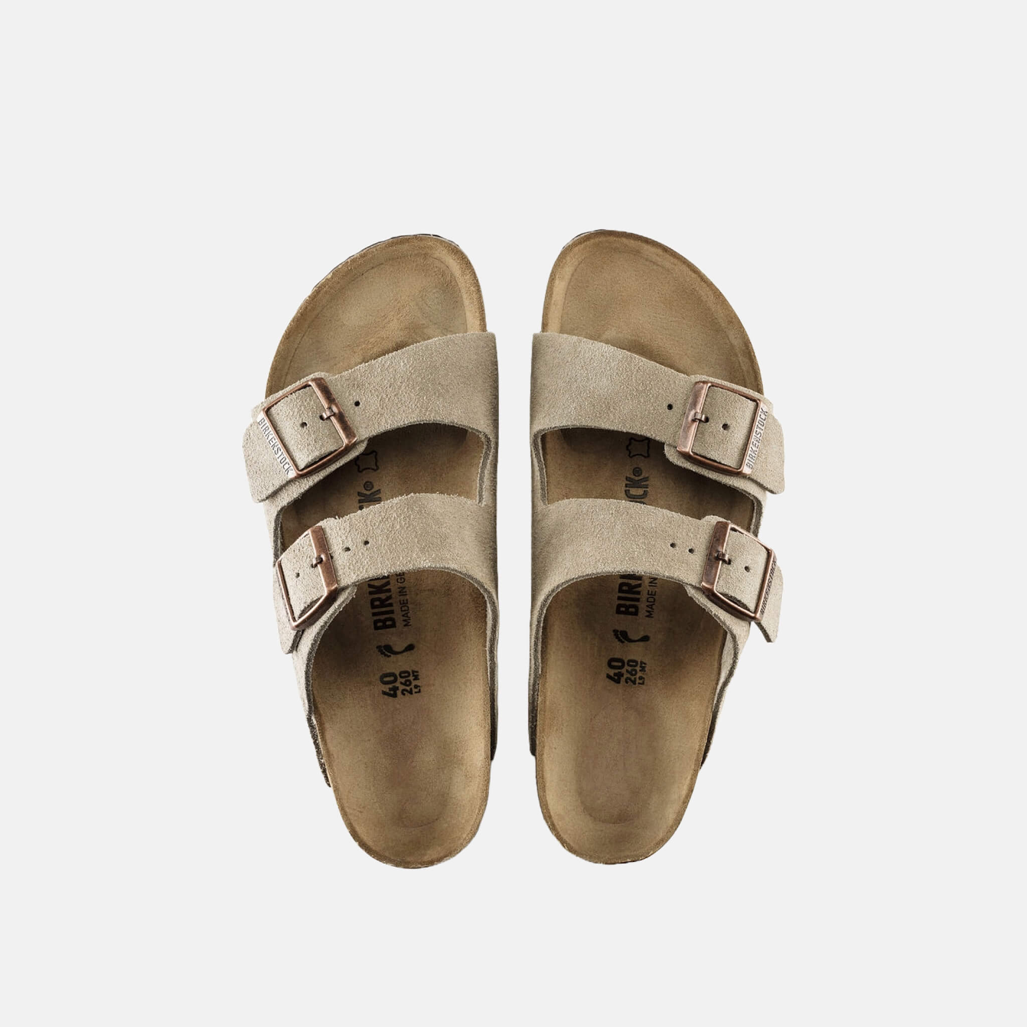 Hnědé Regular Pantofle Birkenstock Arizona Suede Leather