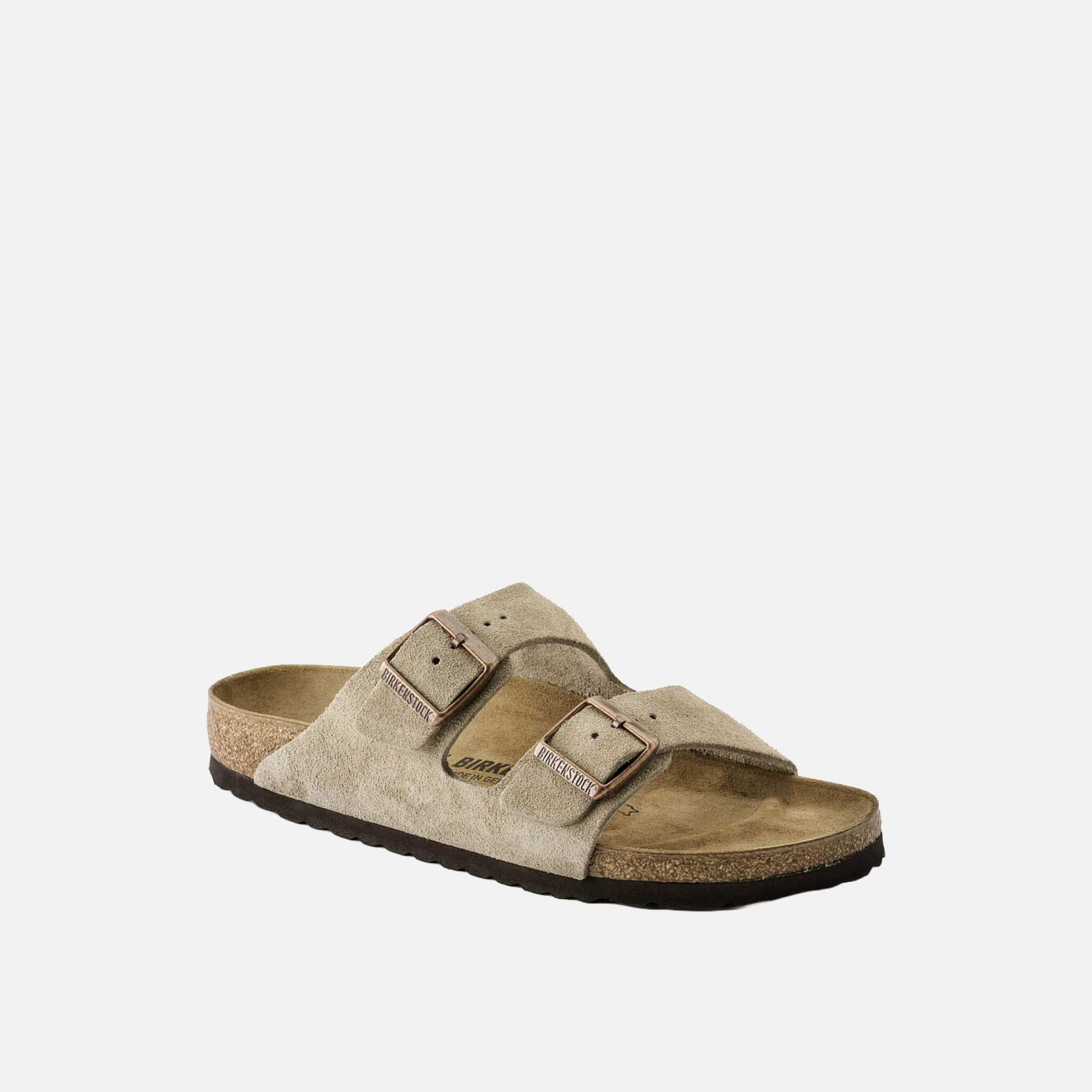Hnědé Regular Pantofle Birkenstock Arizona Suede Leather