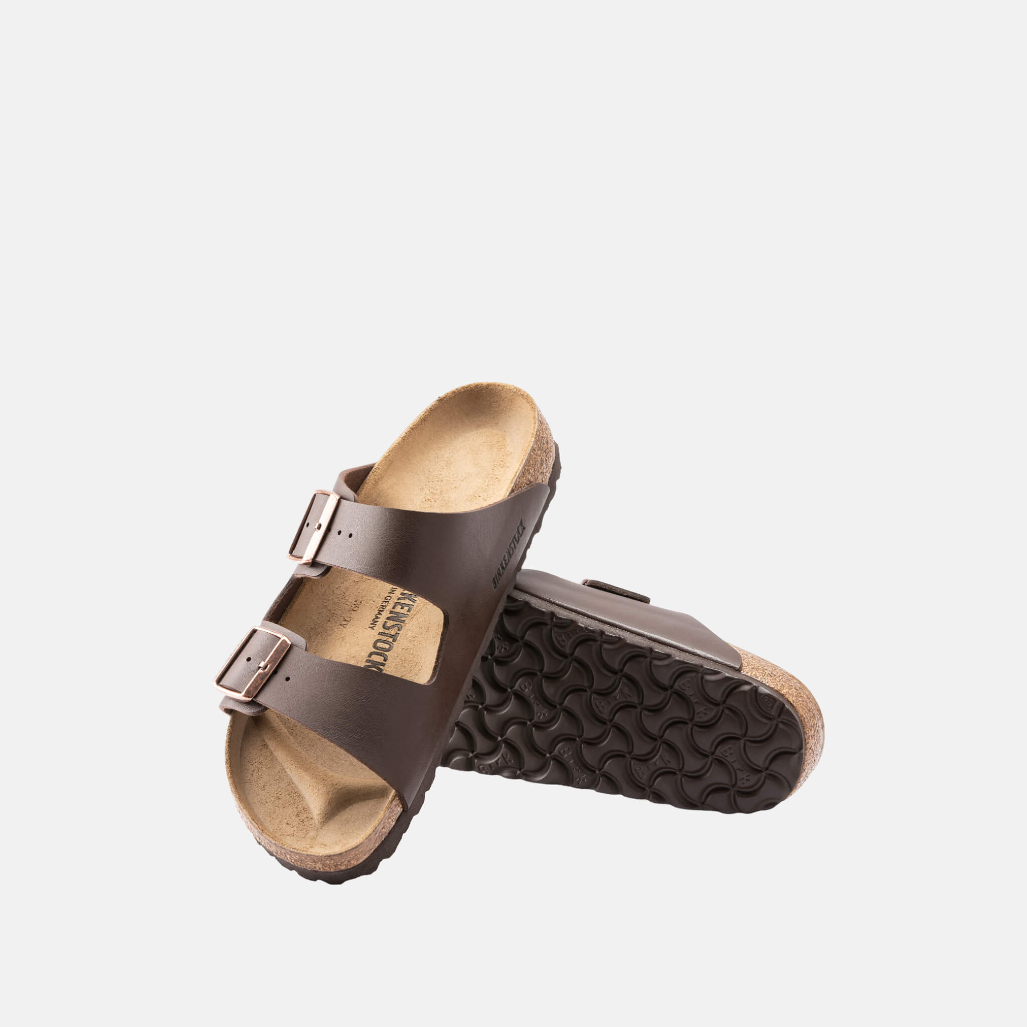 Hnědé pantofle Birkenstock Arizona Birko-Flor