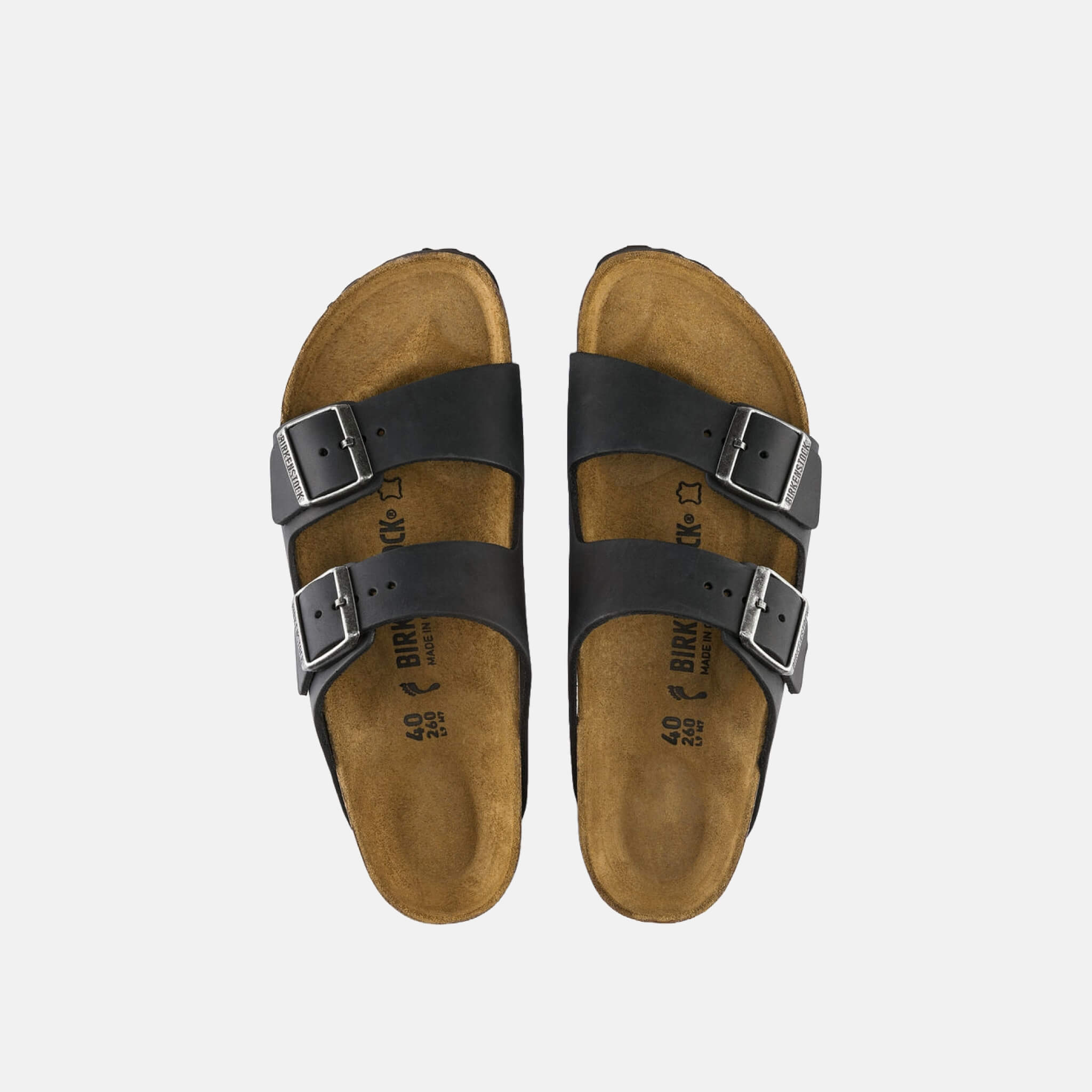 Černé pantofle Birkenstock Arizona Oiled Leather