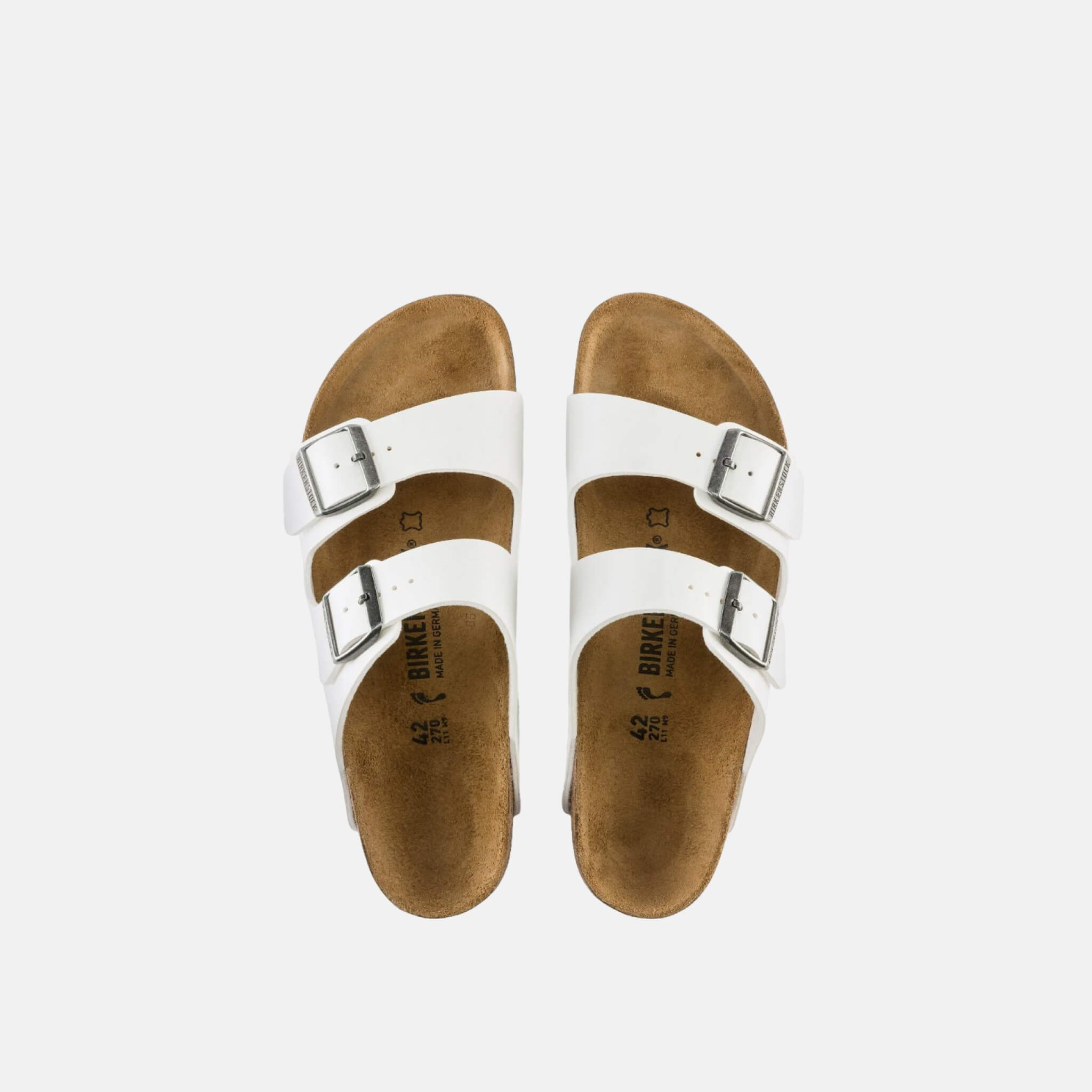 Bílé Regular Pantofle Birkenstock Arizona Birko-Flor