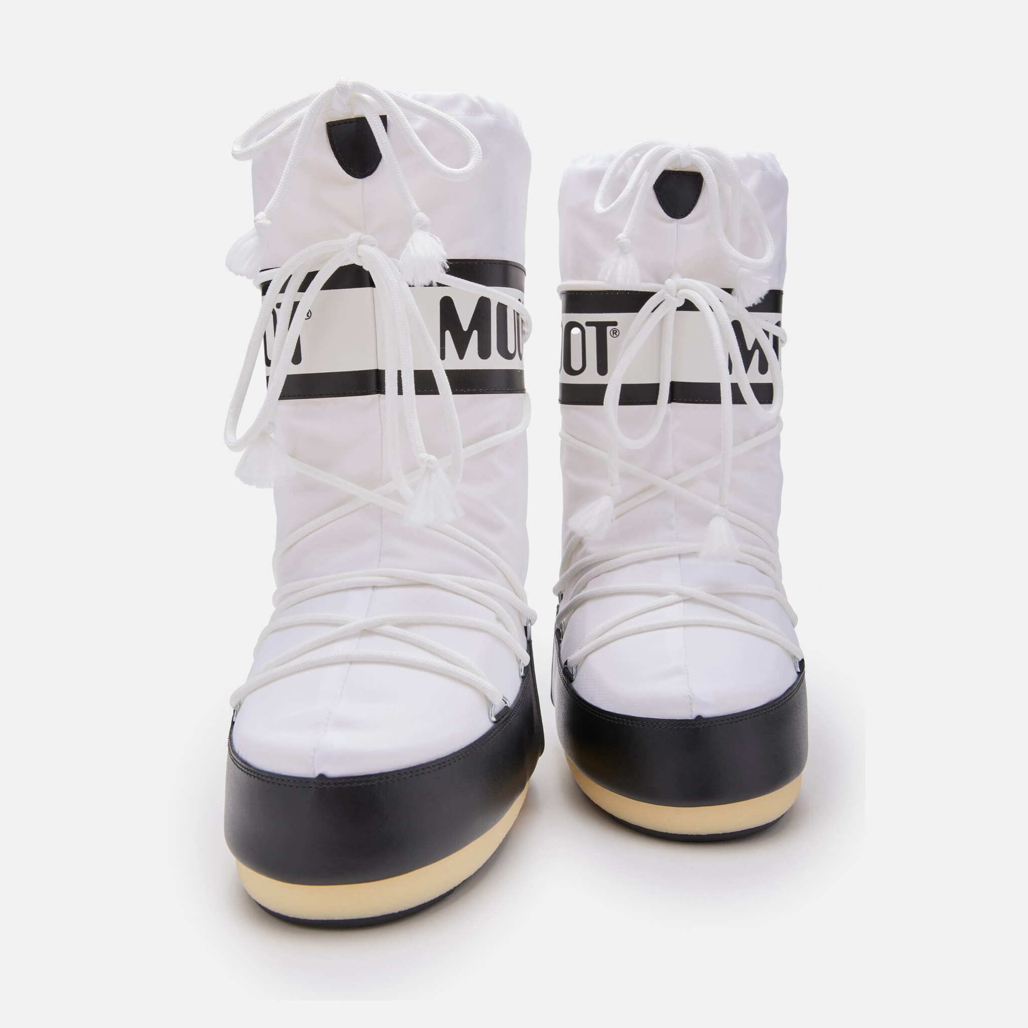 Dámské bílo-černé sněhule Moon Boot Icon Nylon