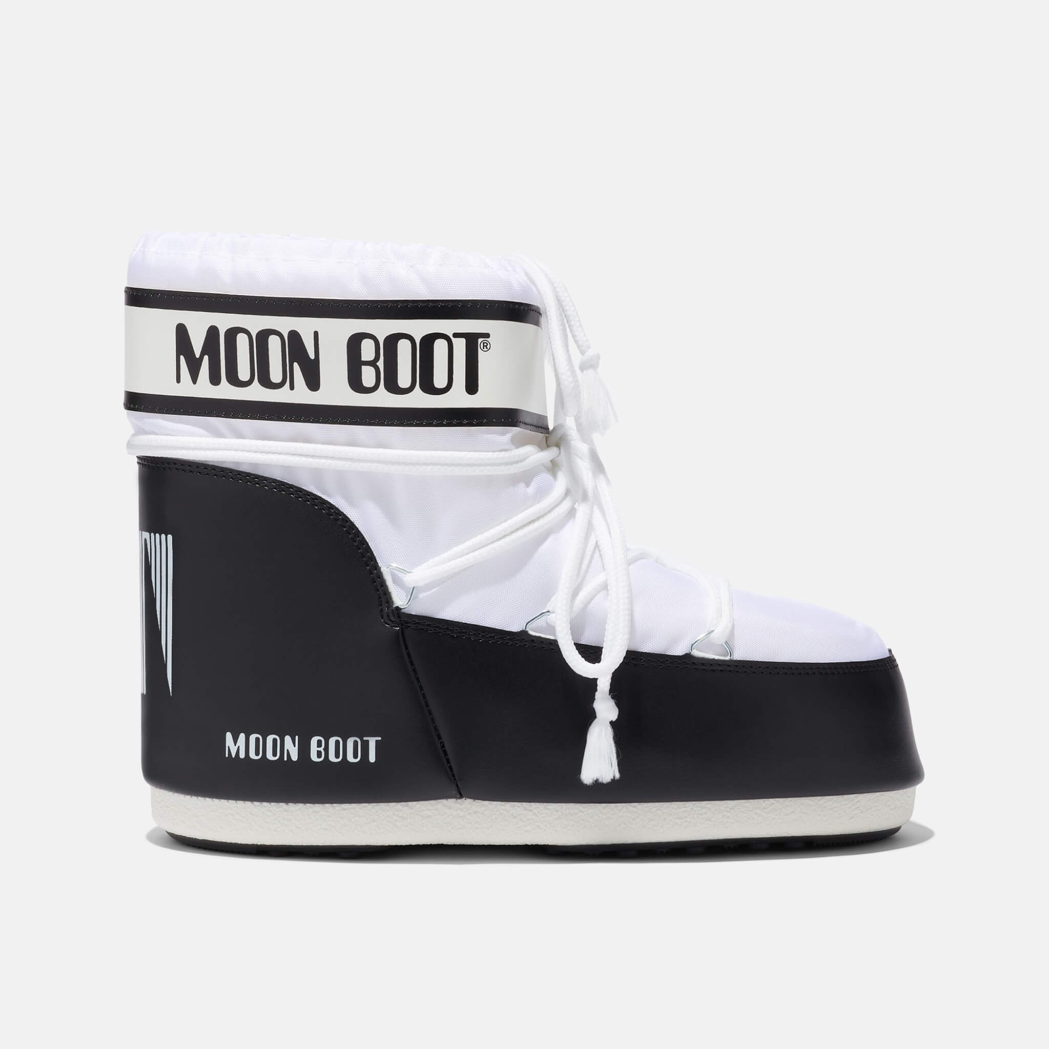 Dámské bílo-černé sněhule Moon Boot Icon Low Nylon