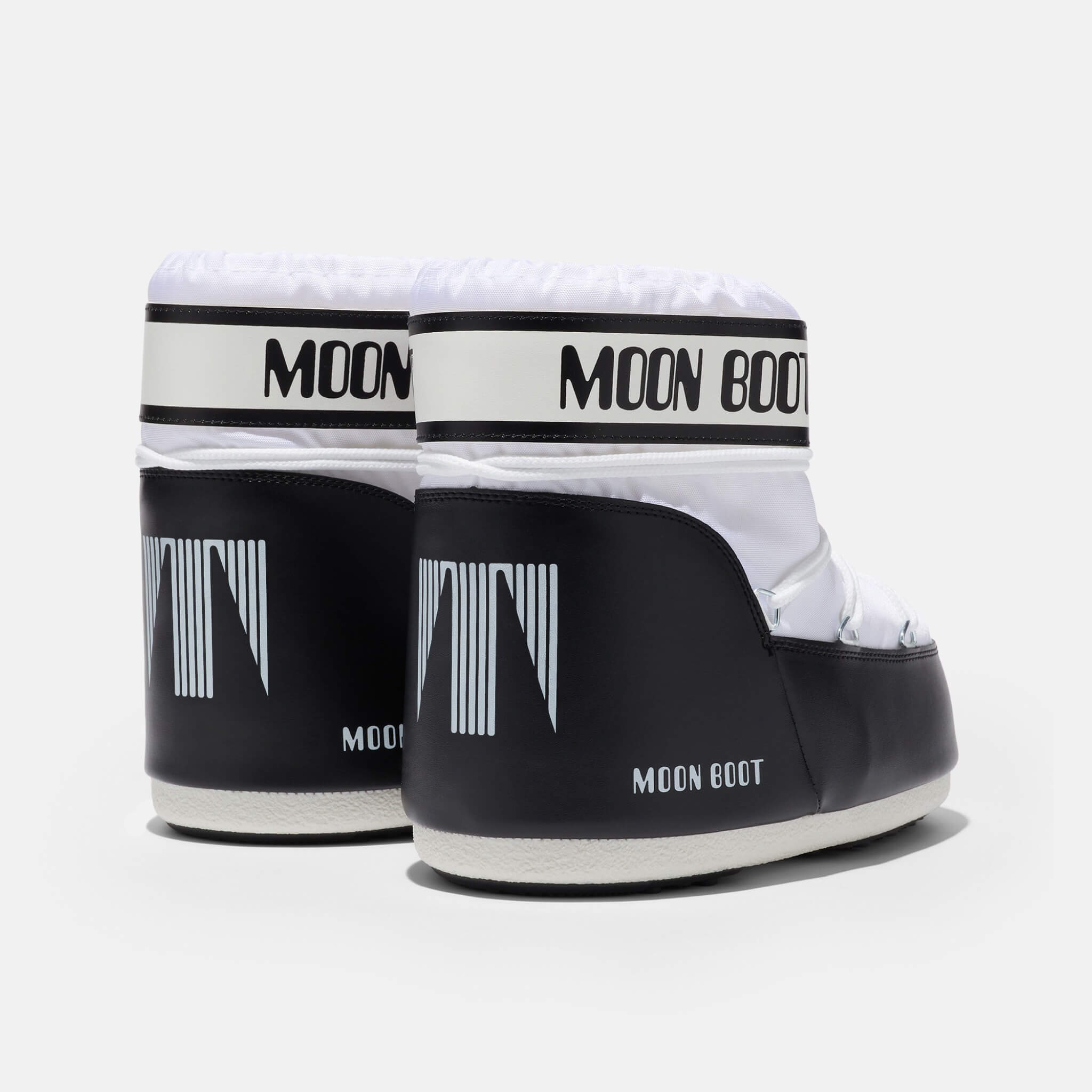 Dámské bílo-černé sněhule Moon Boot Icon Low Nylon