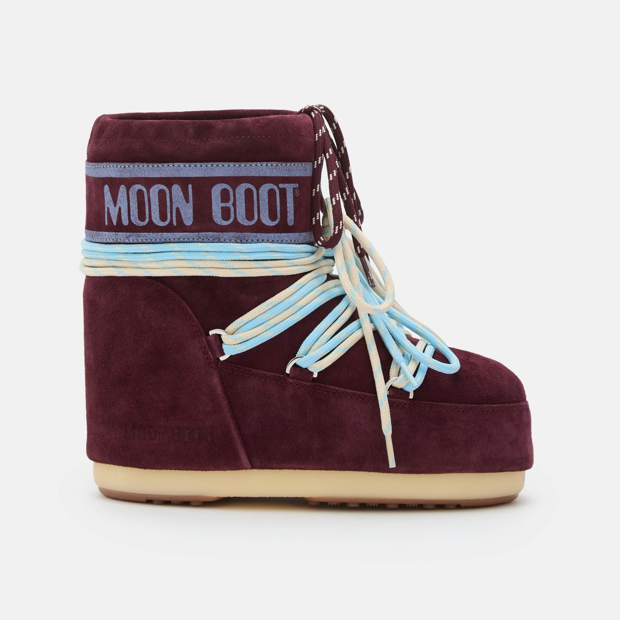 Dámské vínové sněhule Moon Boot Icon Low Suede Laces