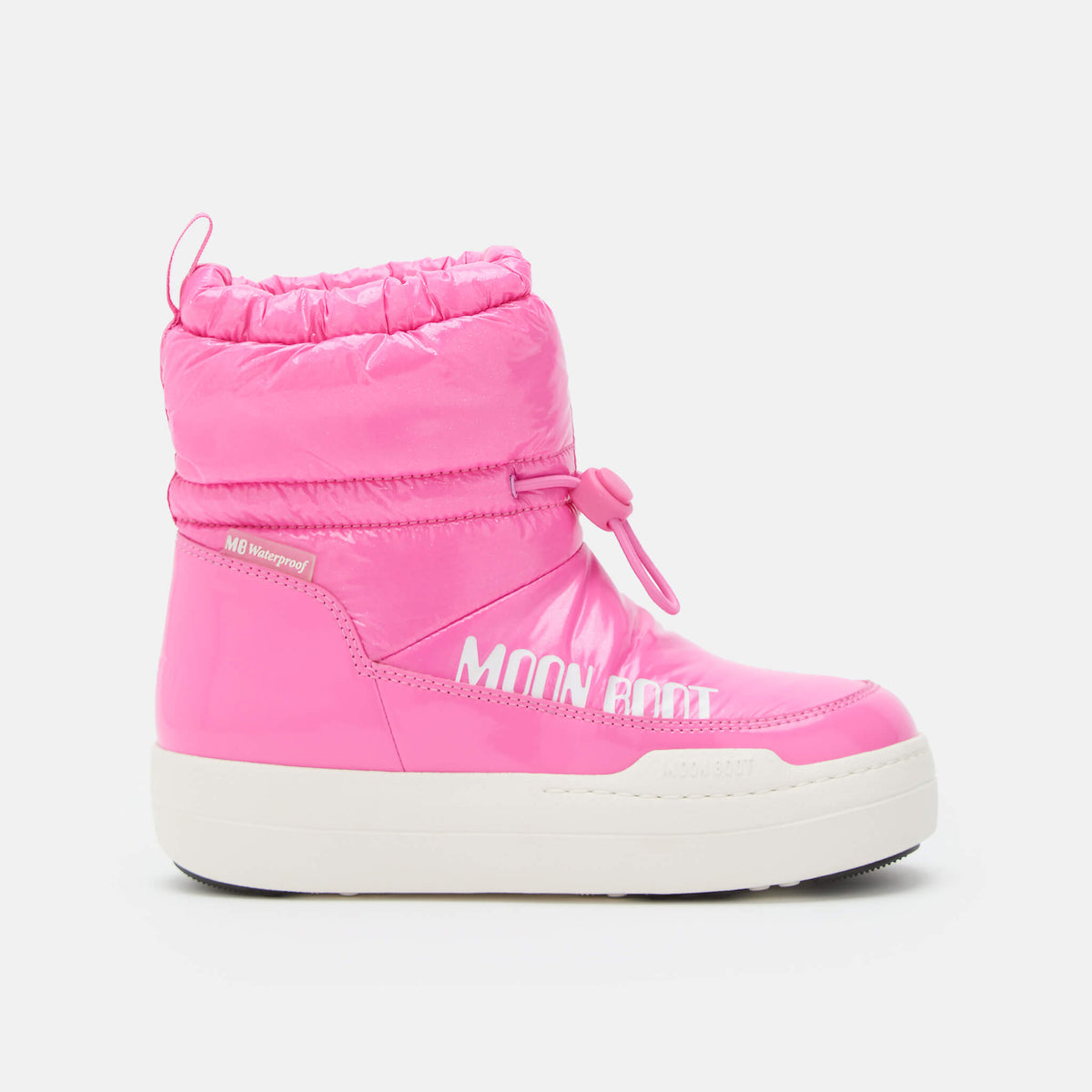 Dětské růžové sněhule Moon Boot JR Park Tube Mid Glitter WP